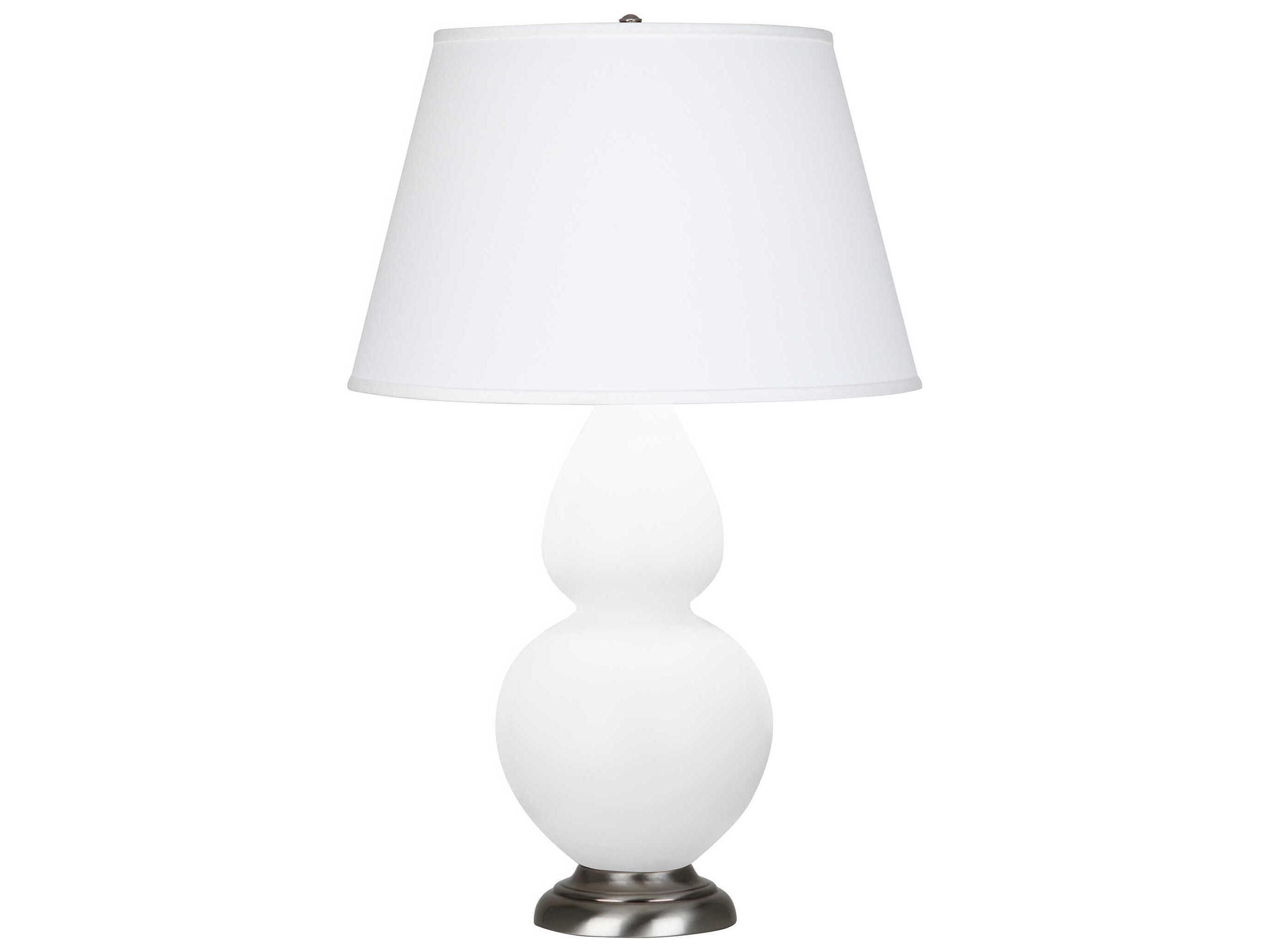 Robert Abbey Double Gourd Matte Daisy Glazed White Buffet Lamp