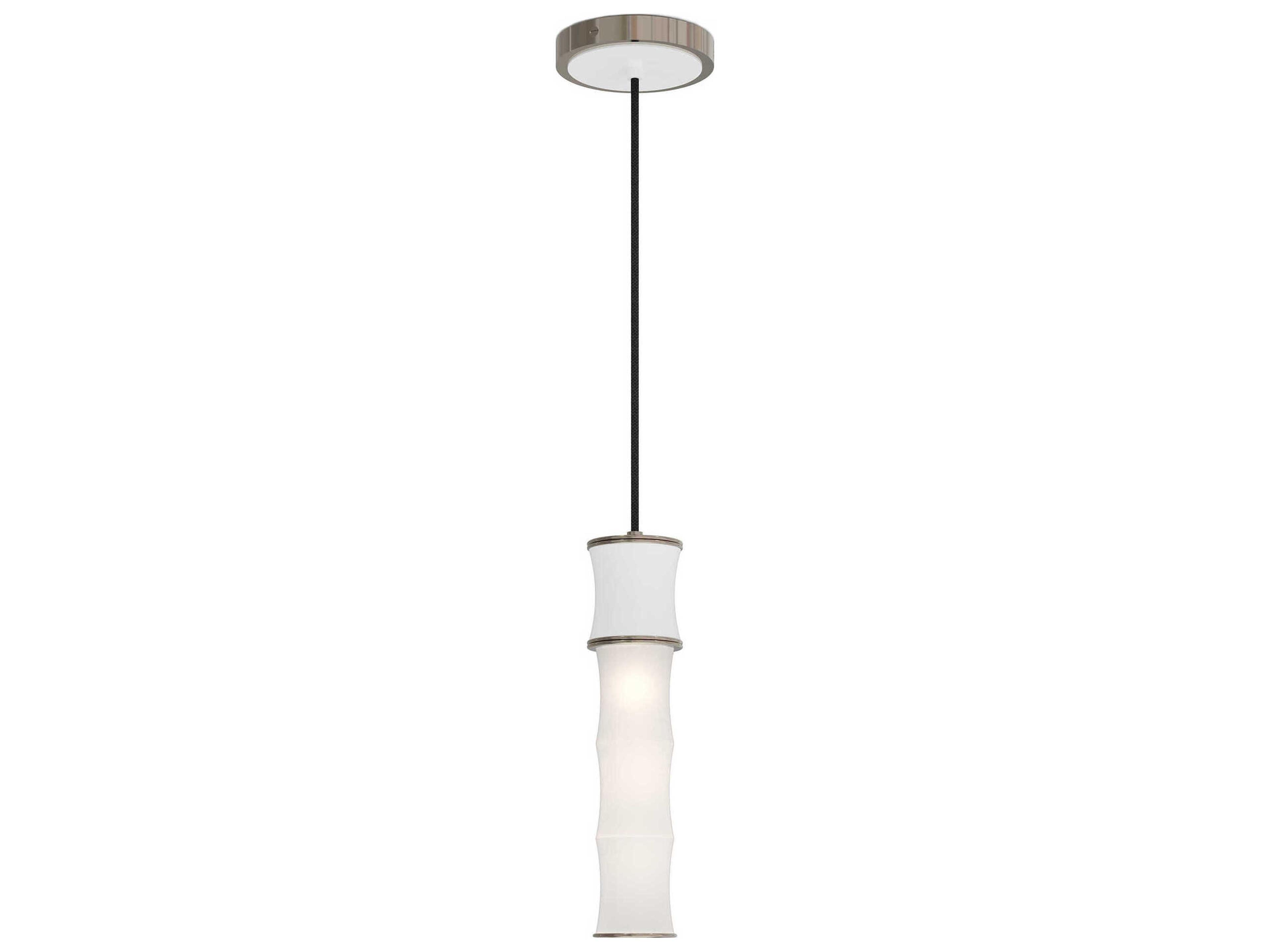 Robert Abbey Kane 1-Light Matte Daisy White Cylinder Mini Pendant