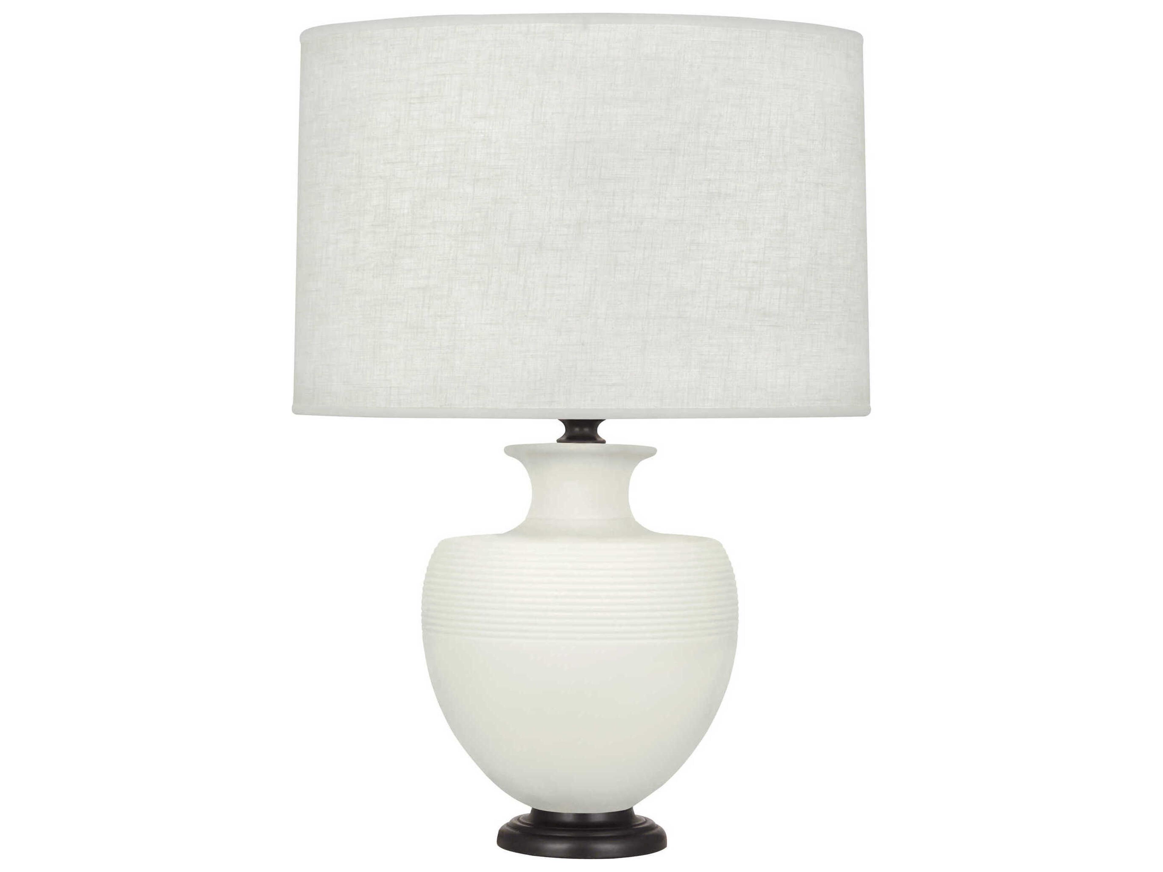 Robert Abbey Michael Berman Atlas Matte Lily Glazed White Buffet Lamp