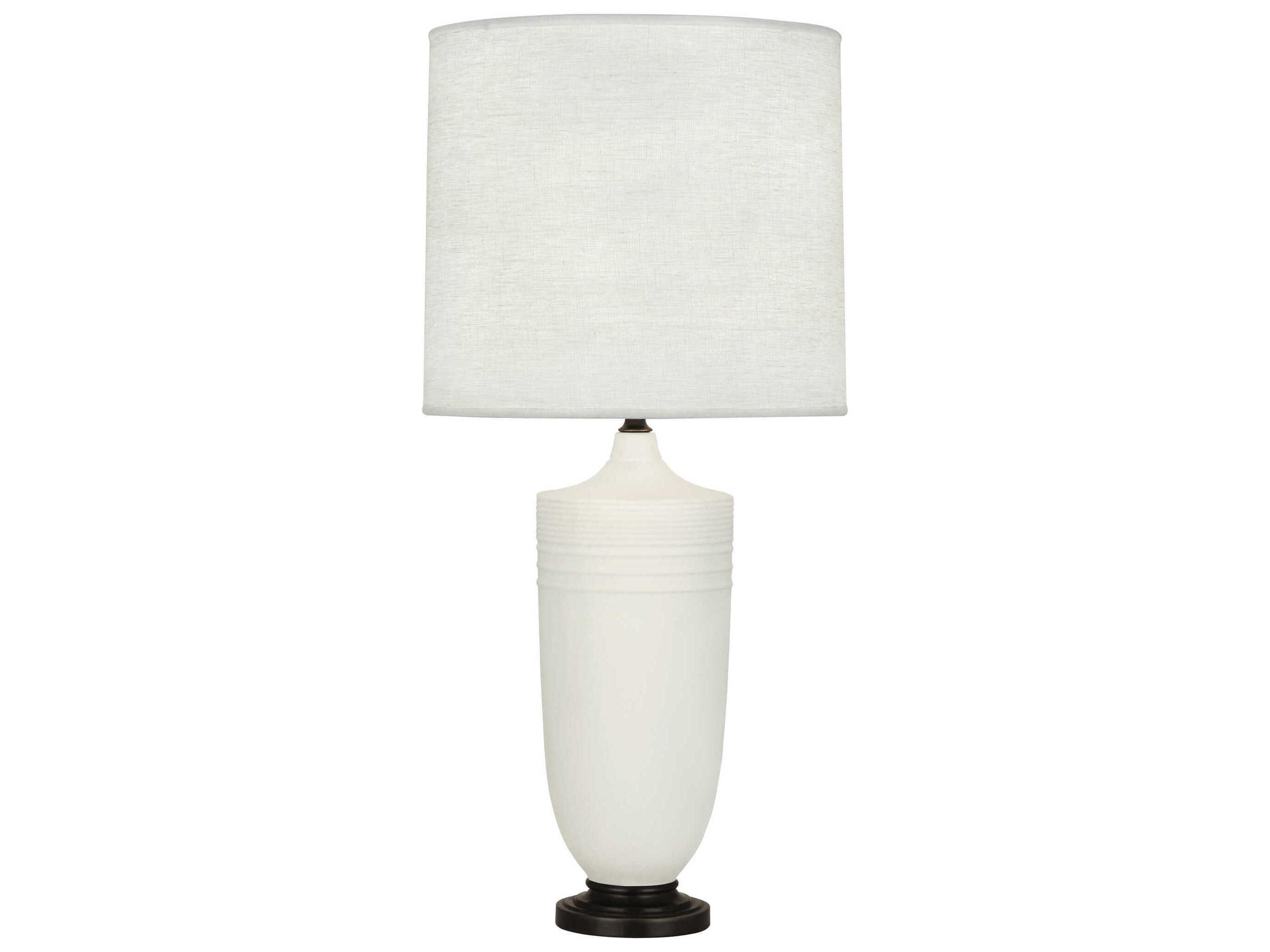 Robert Abbey Michael Berman Hadrian Matte Lily Glazed White Buffet Lamp