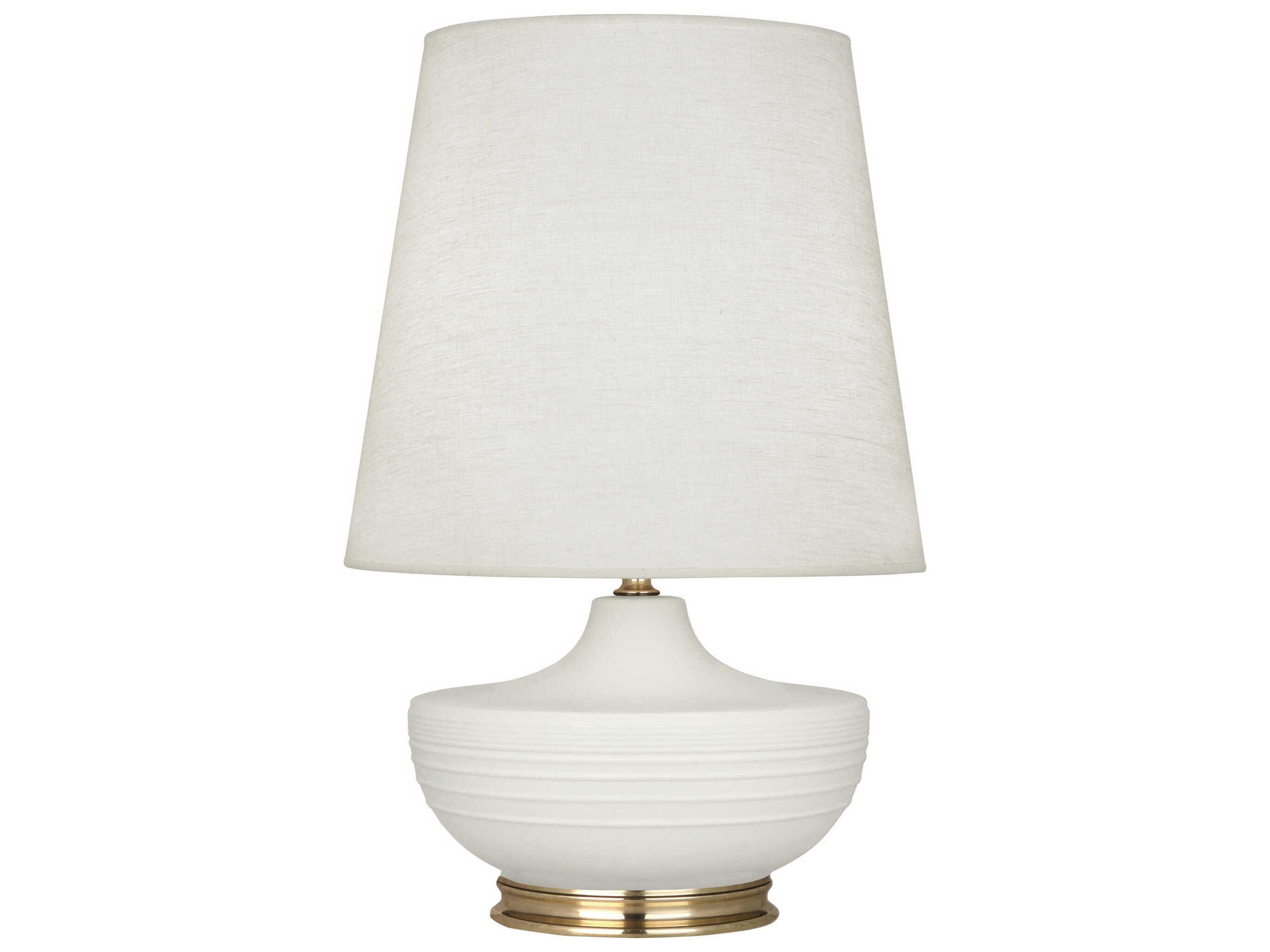 Robert Abbey Michael Berman Nolan Matte Lily Glazed Dark Antique Nickel White Buffet Lamp