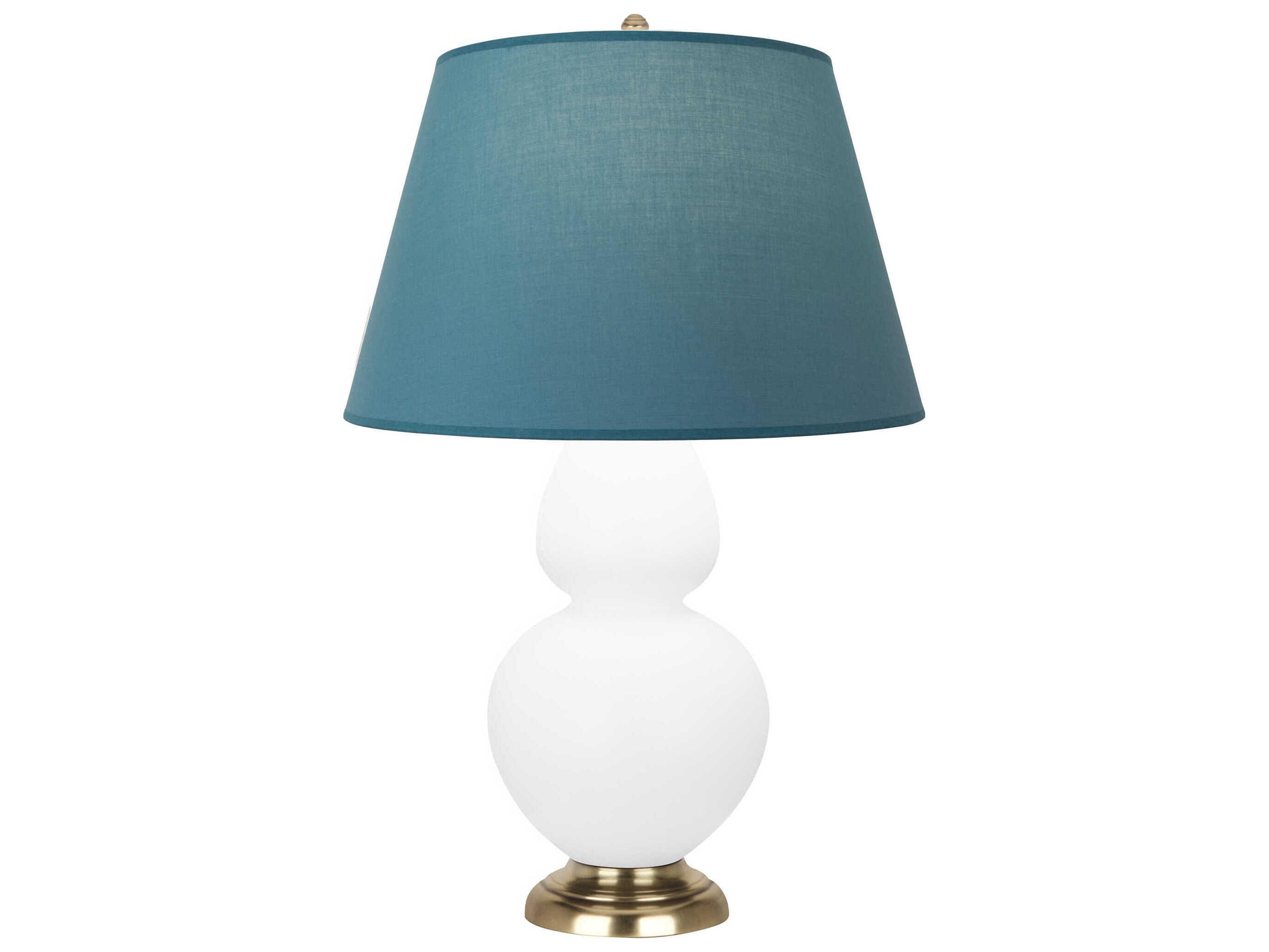 Robert Abbey Double Gourd Matte Lily Glazed White Buffet Lamp