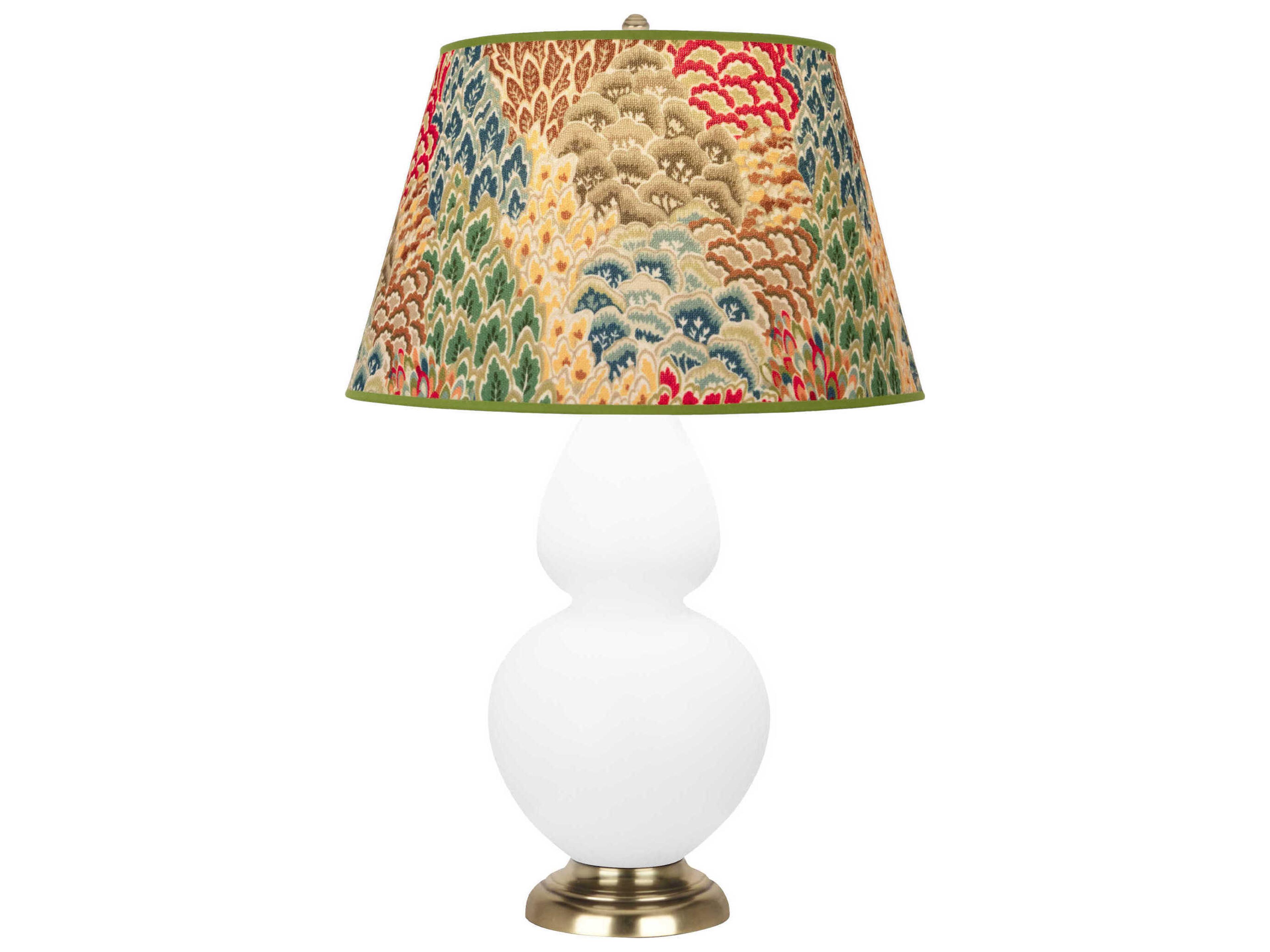 Robert Abbey Double Gourd Matte Lily Glazed White Buffet Lamp