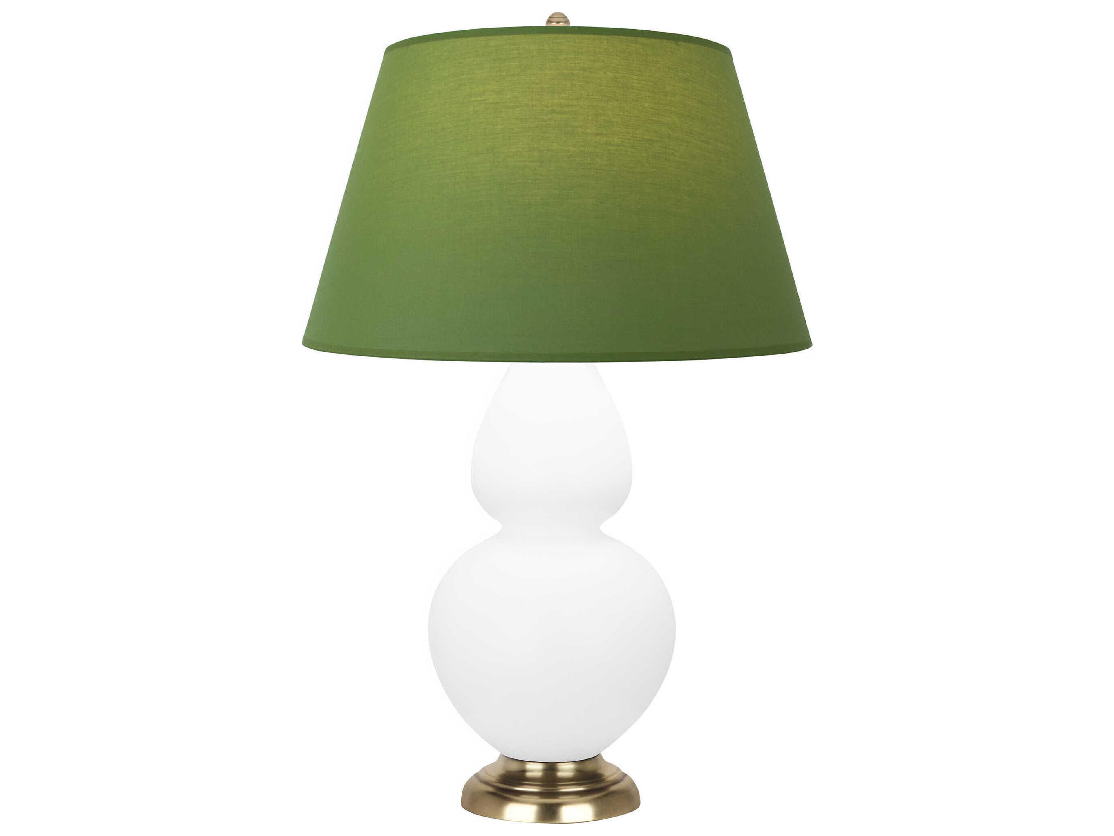 Robert Abbey Double Gourd Matte Lily Glazed White Buffet Lamp