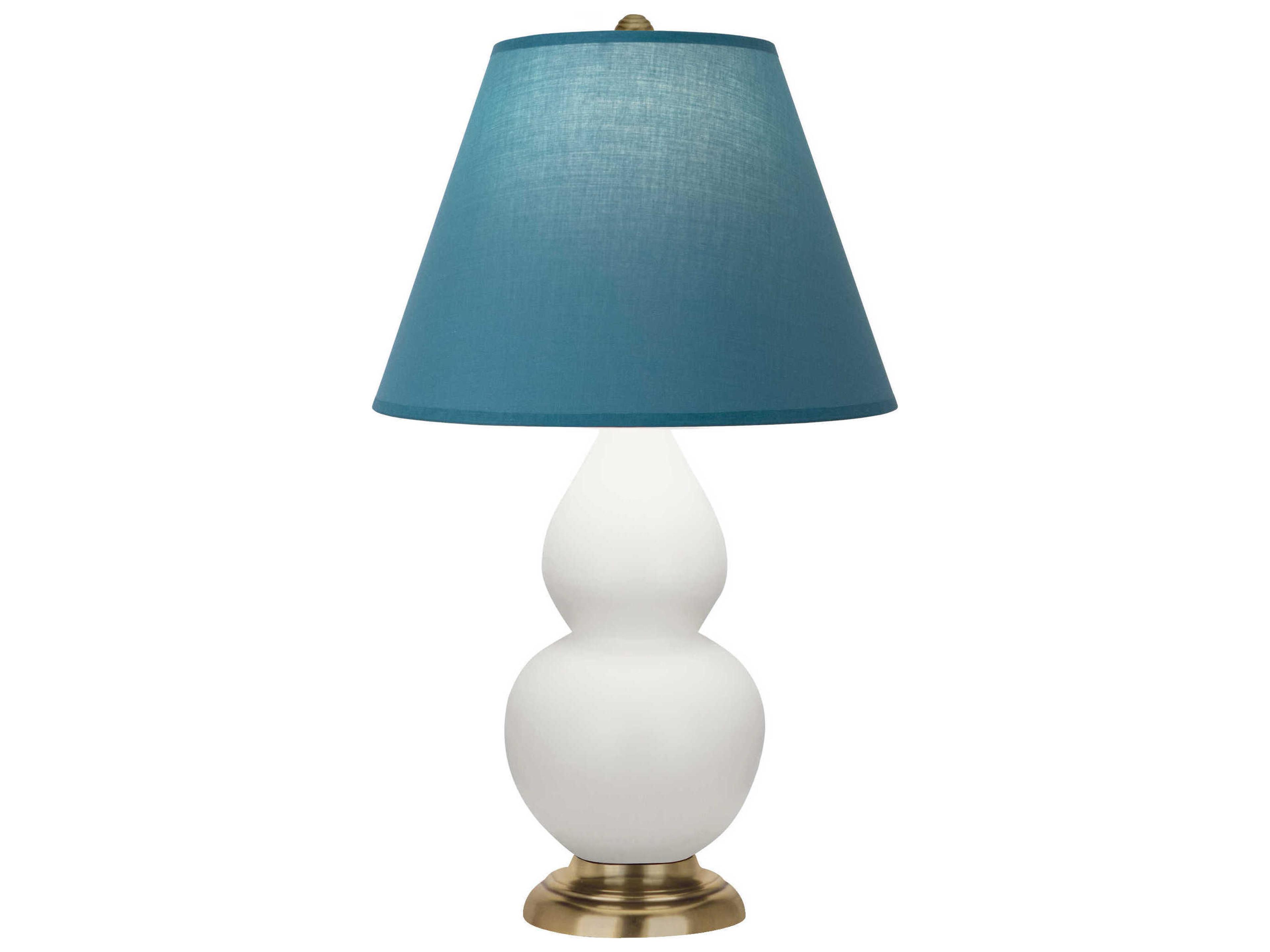 Robert Abbey Small Double Gourd Matte Lily Glazed White Table Lamp