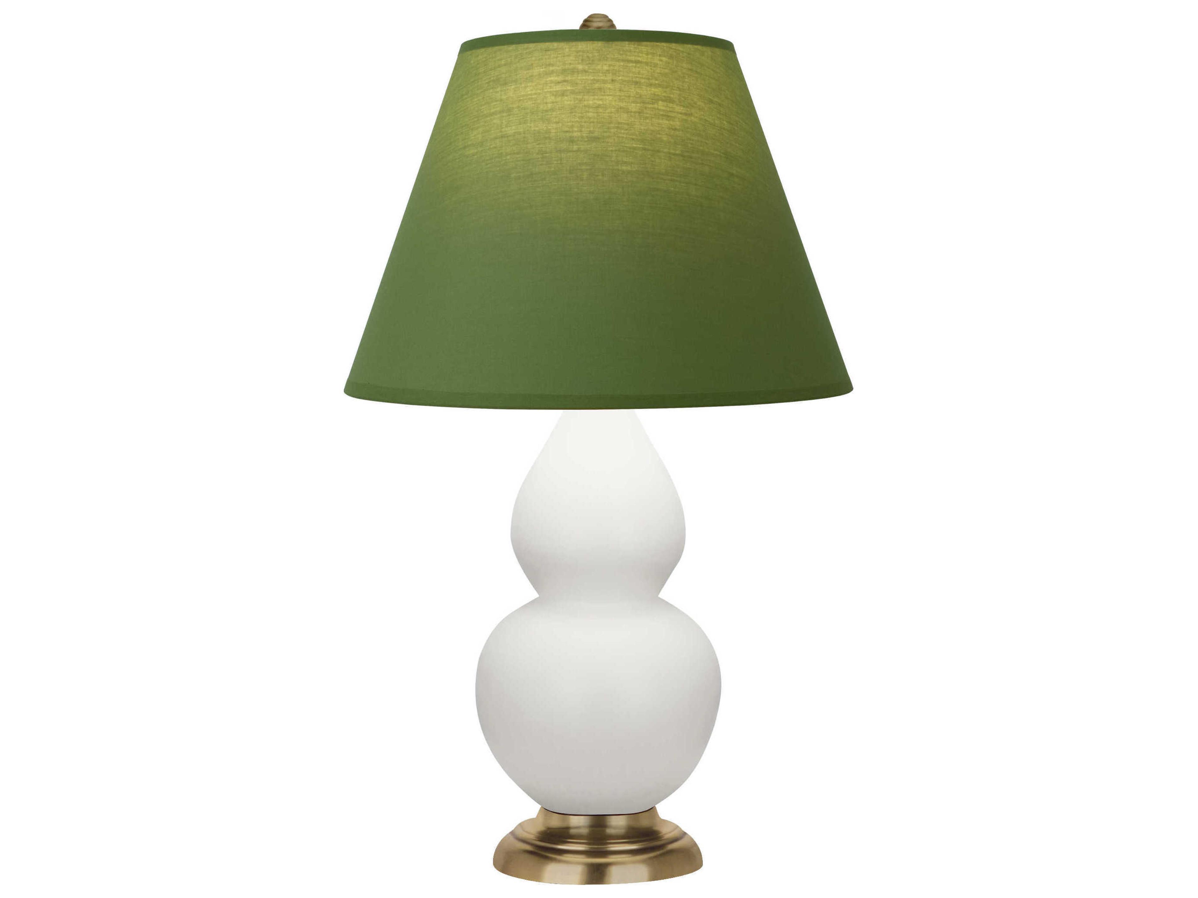 Robert Abbey Small Double Gourd Matte Lily Glazed White Table Lamp