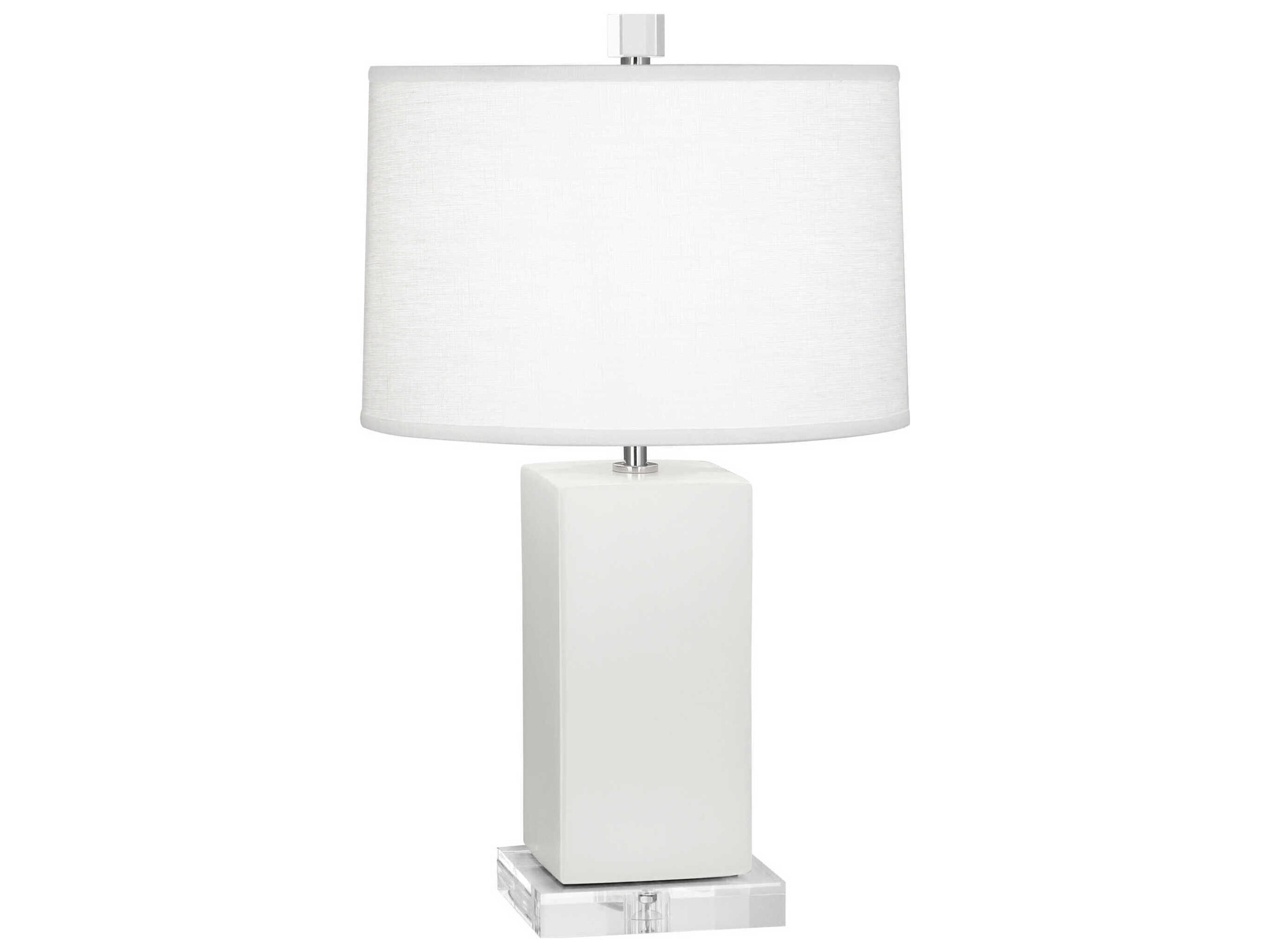 Harvey Matte Lily Glazed White Table Lamp
