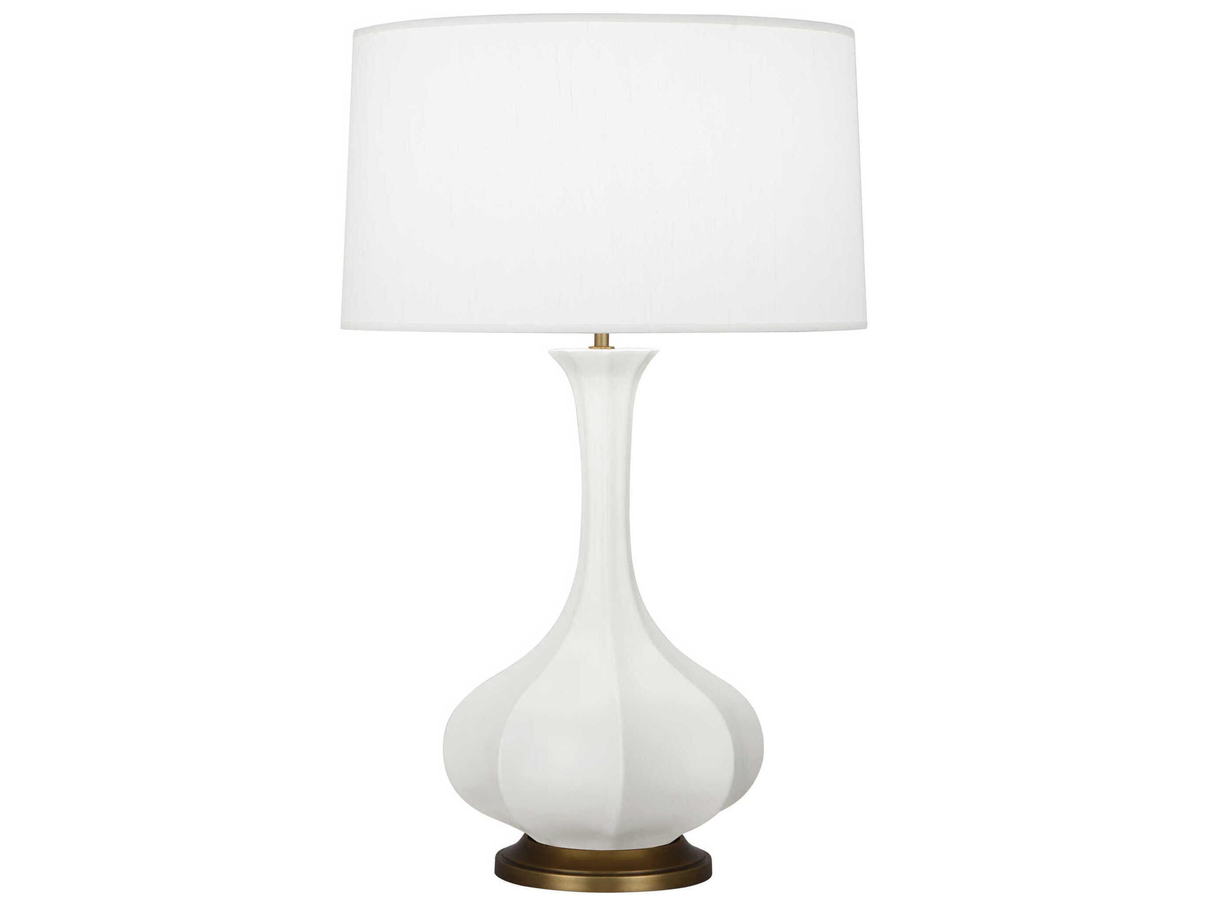 Pike Matte Lily Glazed White Buffet Lamp