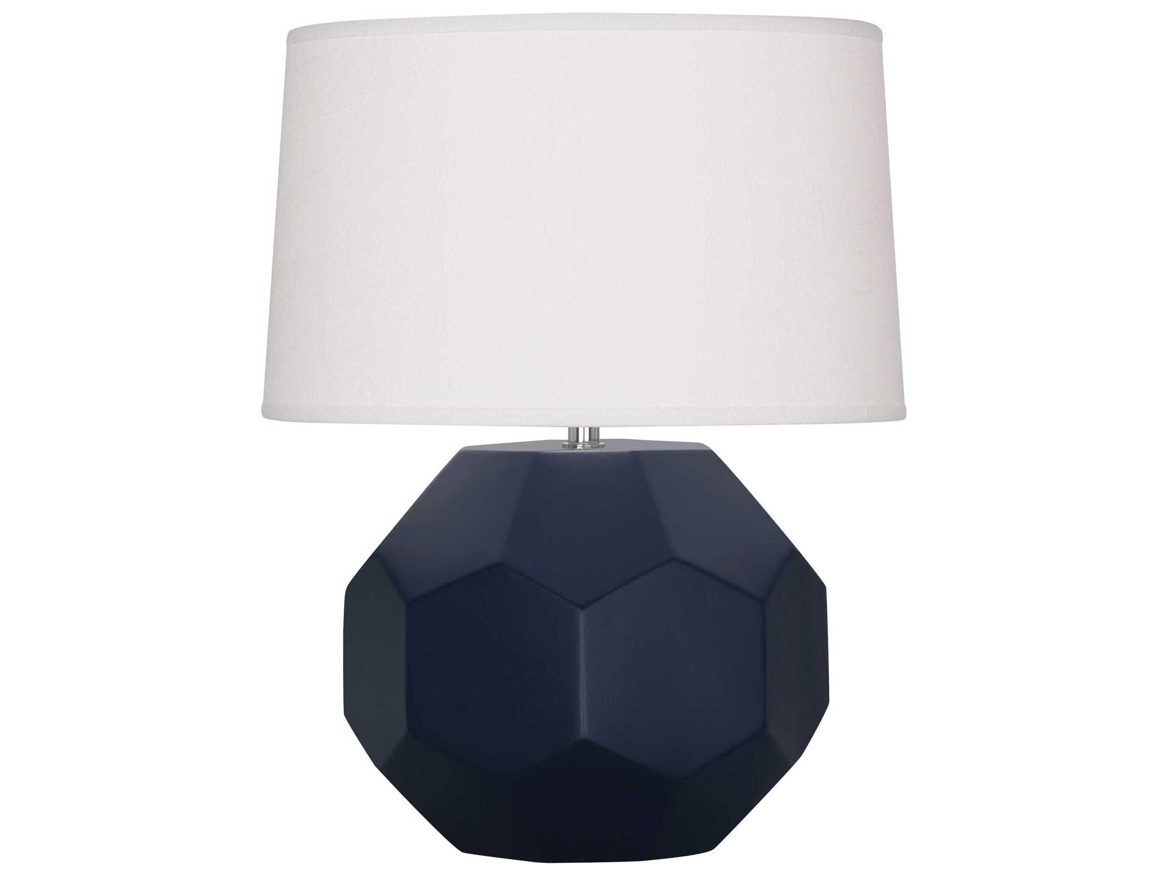 Franklin Matte Midnight Blue Glazed Table Lamp