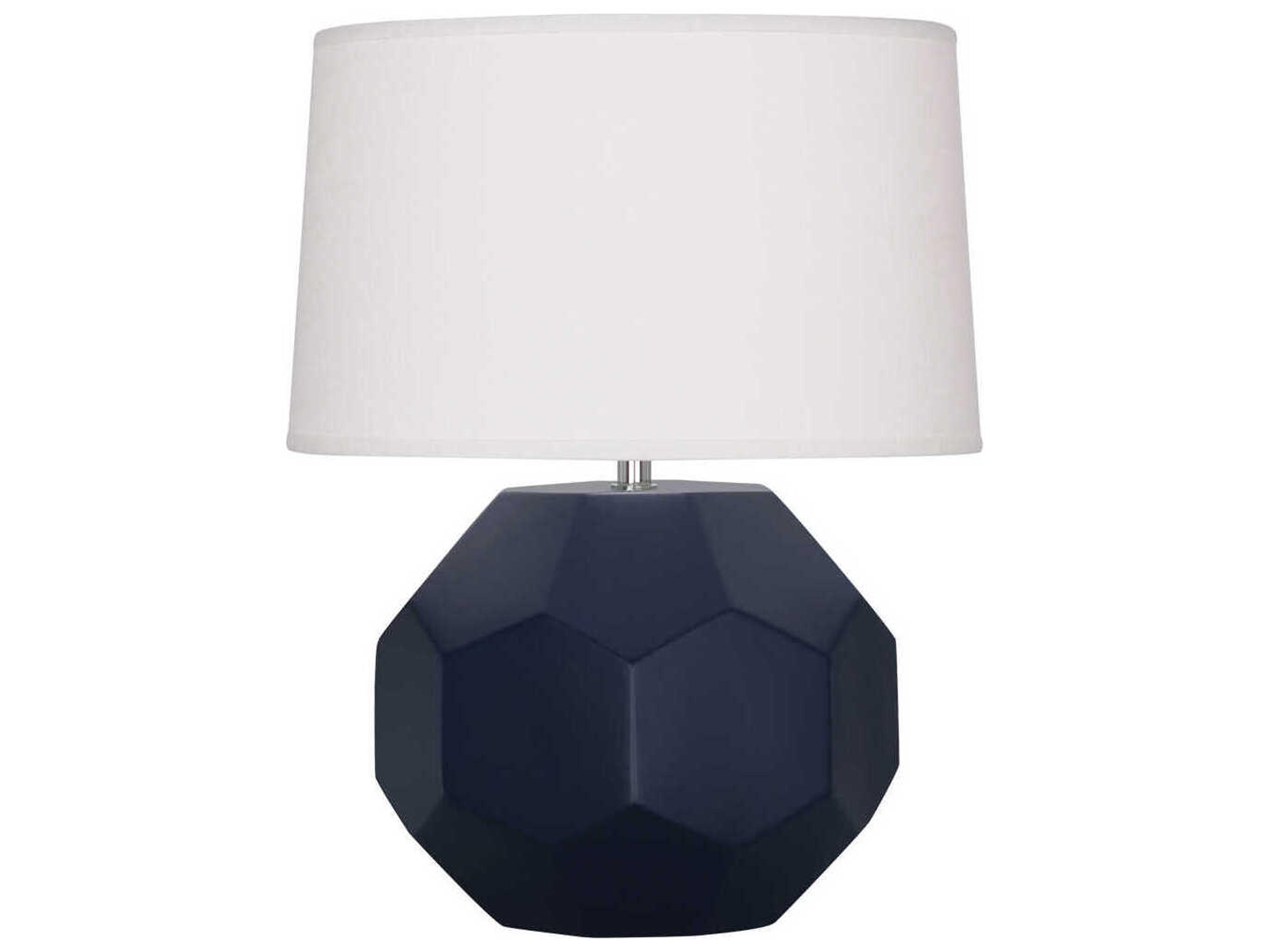 Franklin Matte Midnight Blue Glazed Table Lamp