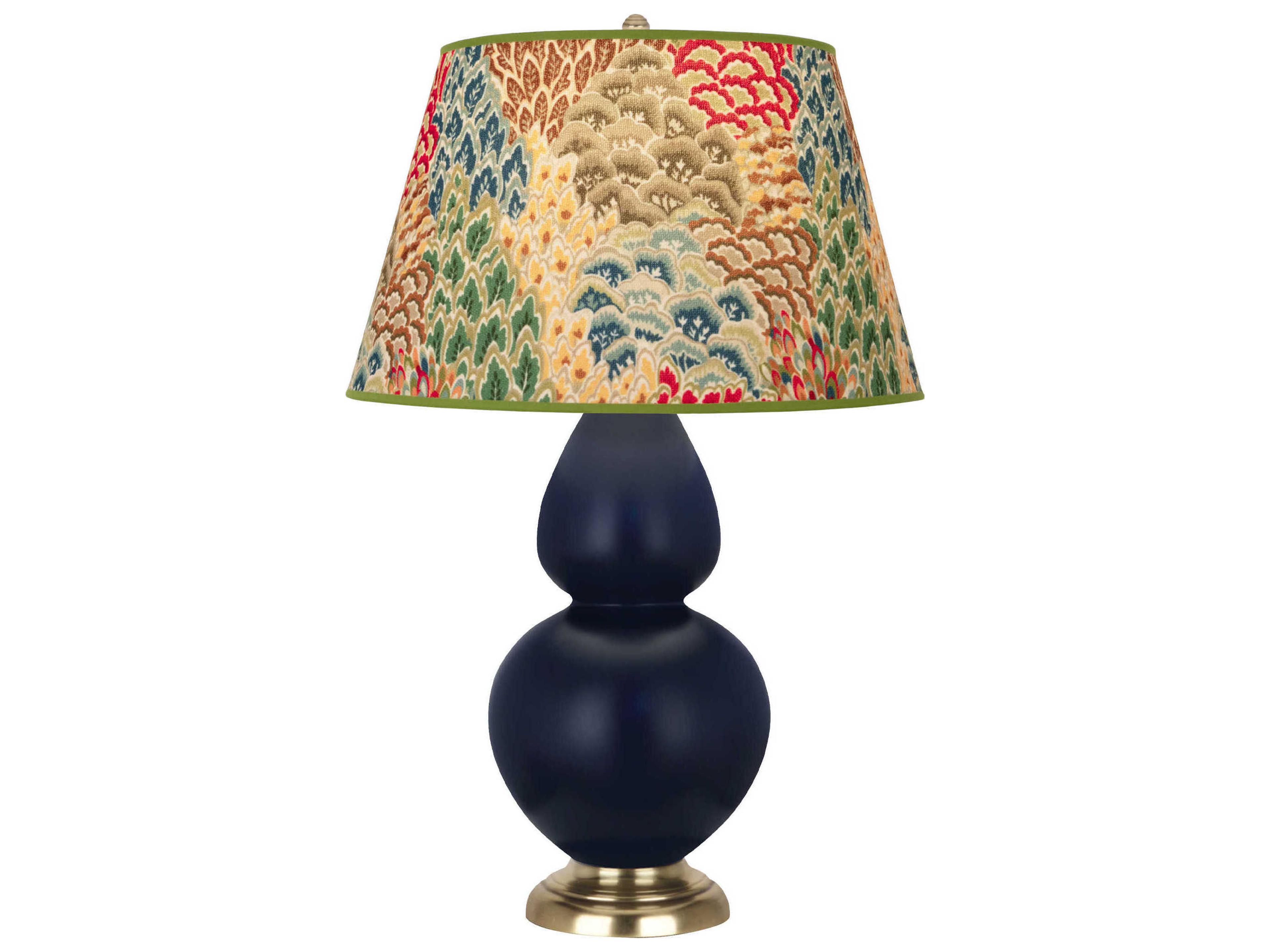 Robert Abbey Double Gourd Matte Midnight Blue Glazed Buffet Lamp