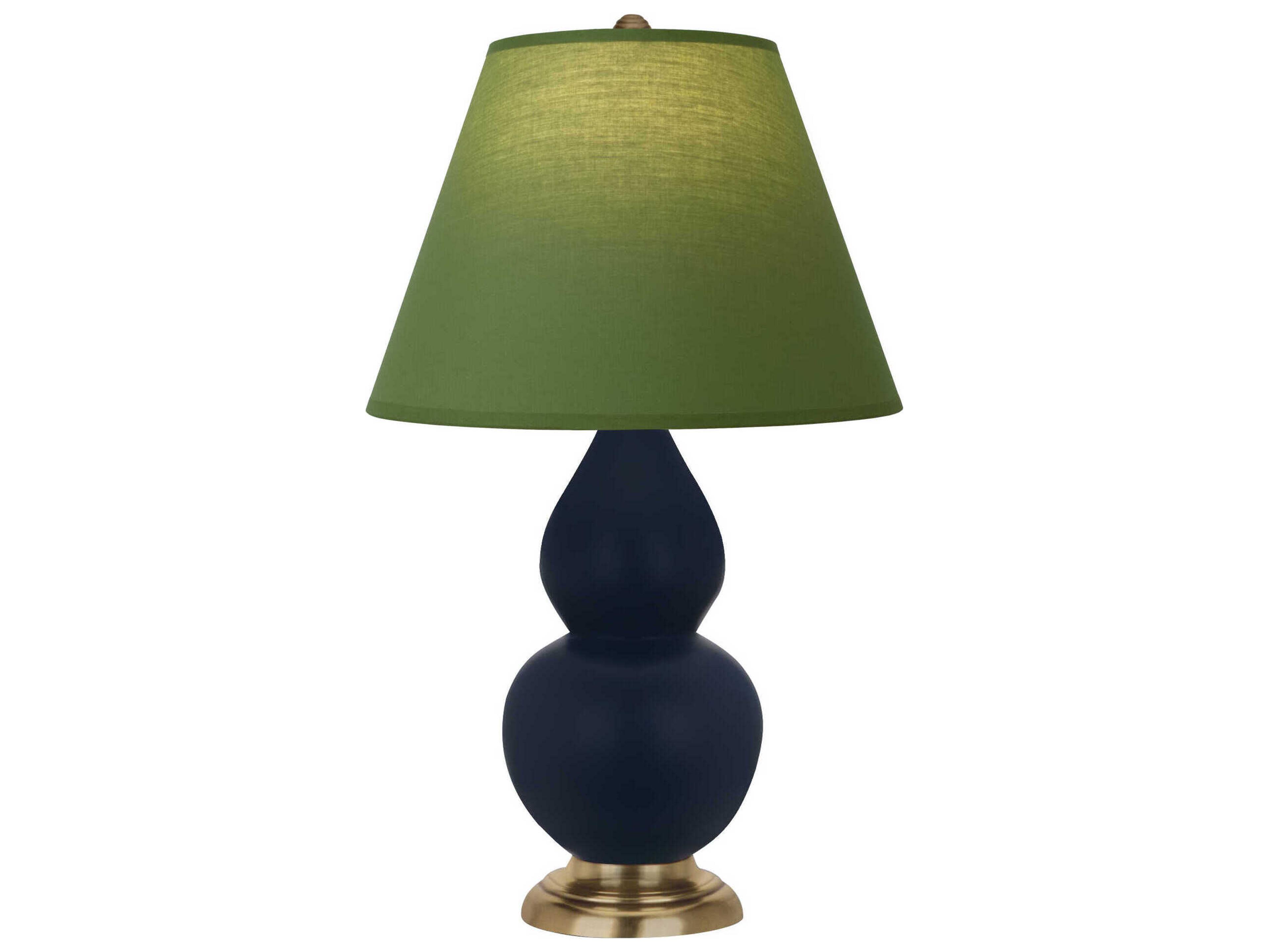 Robert Abbey Small Double Gourd Matte Midnight Blue Glazed Table Lamp