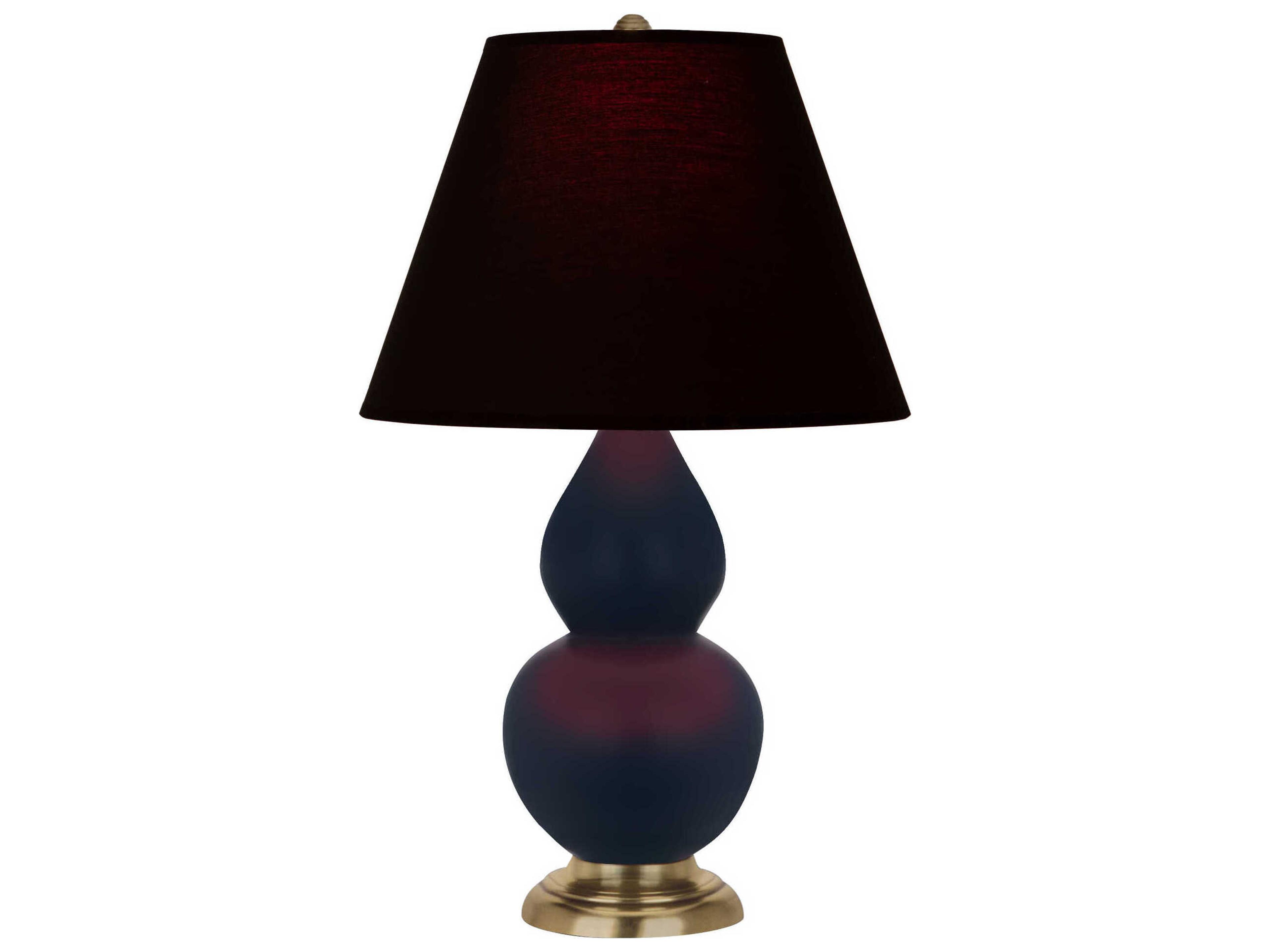 Robert Abbey Small Double Gourd Matte Midnight Blue Glazed Table Lamp