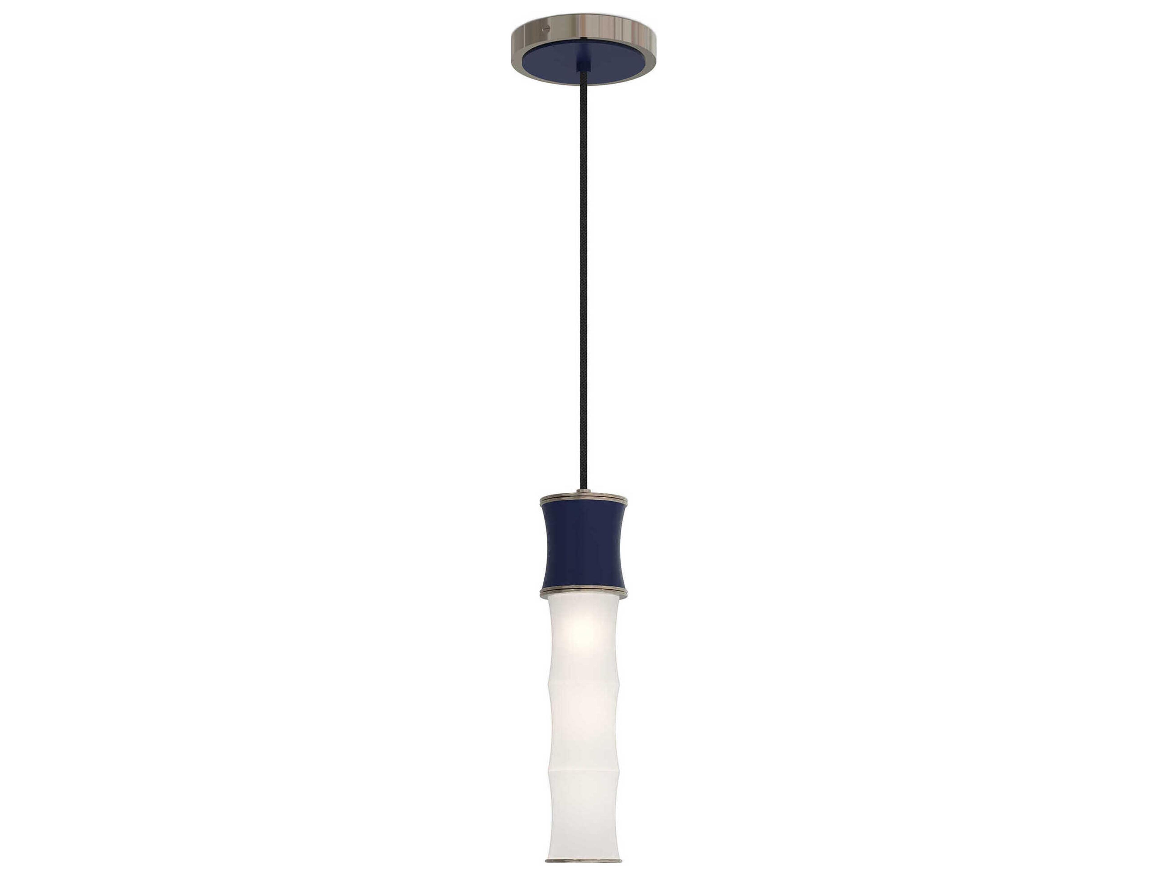 Robert Abbey Kane 1-Light Matte Midnight Blue Cylinder Mini Pendant
