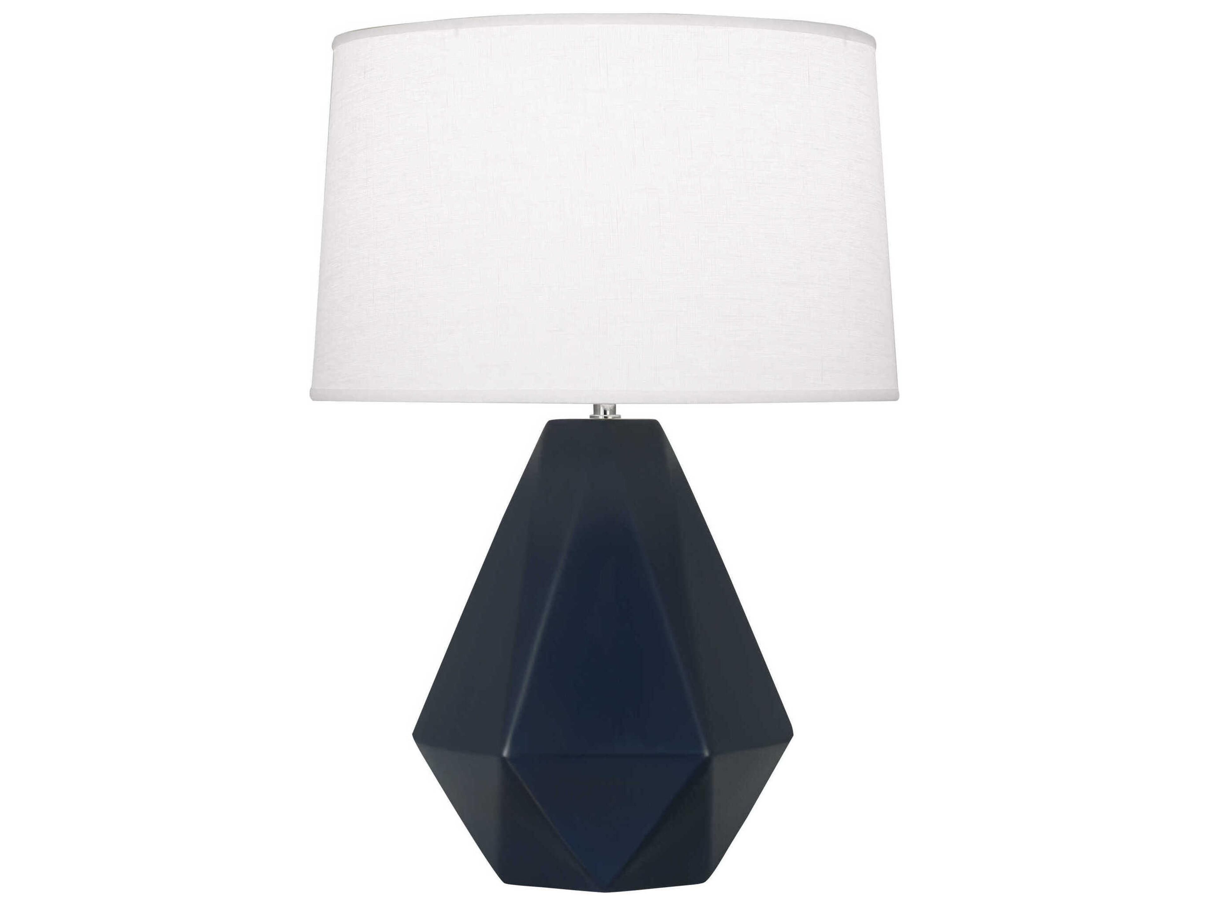 Delta Matte Midnight Blue Glazed Table Lamp