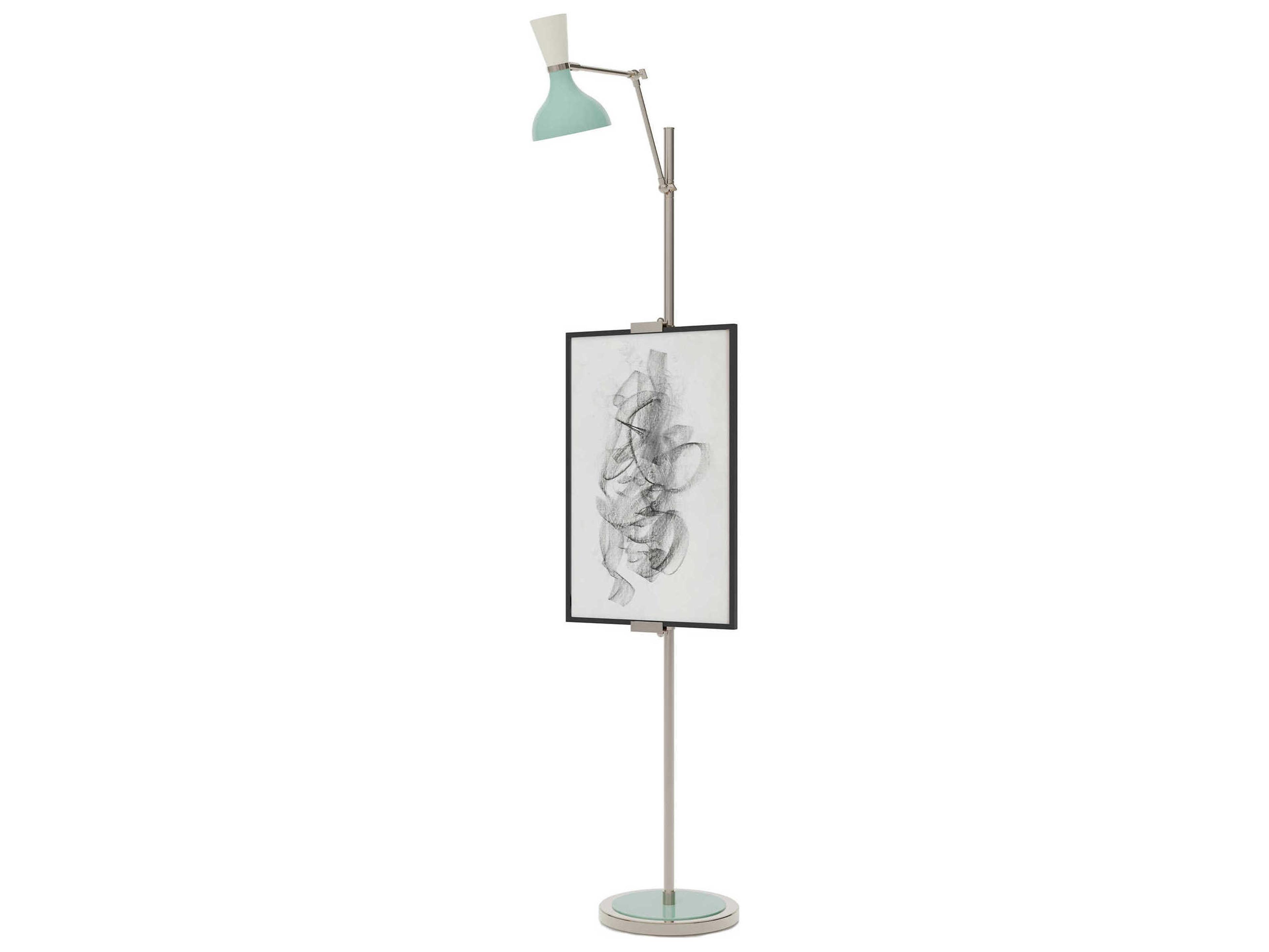 Robert Abbey Clare Mint Lily Green Floor Lamp