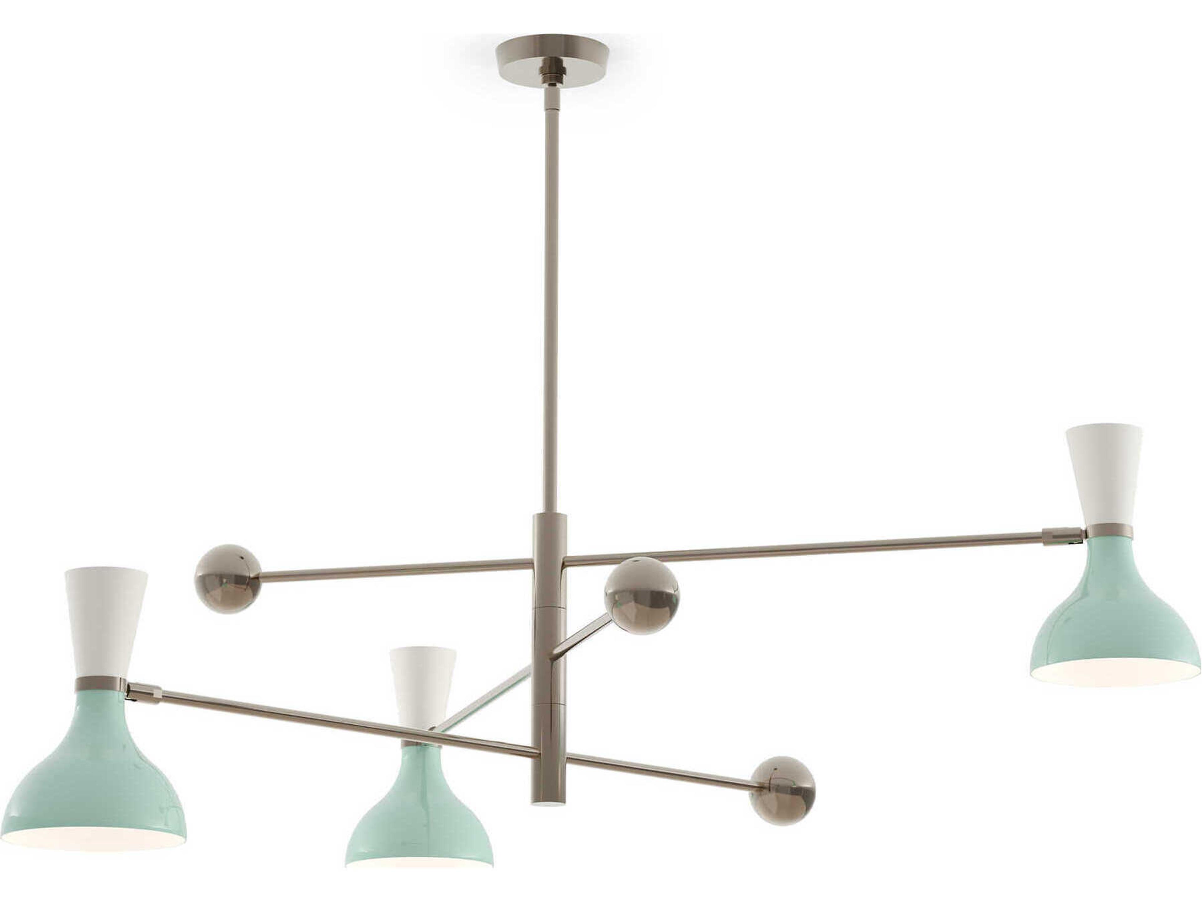 Robert Abbey Clare 3-Light Mint Lily Green Chandelier