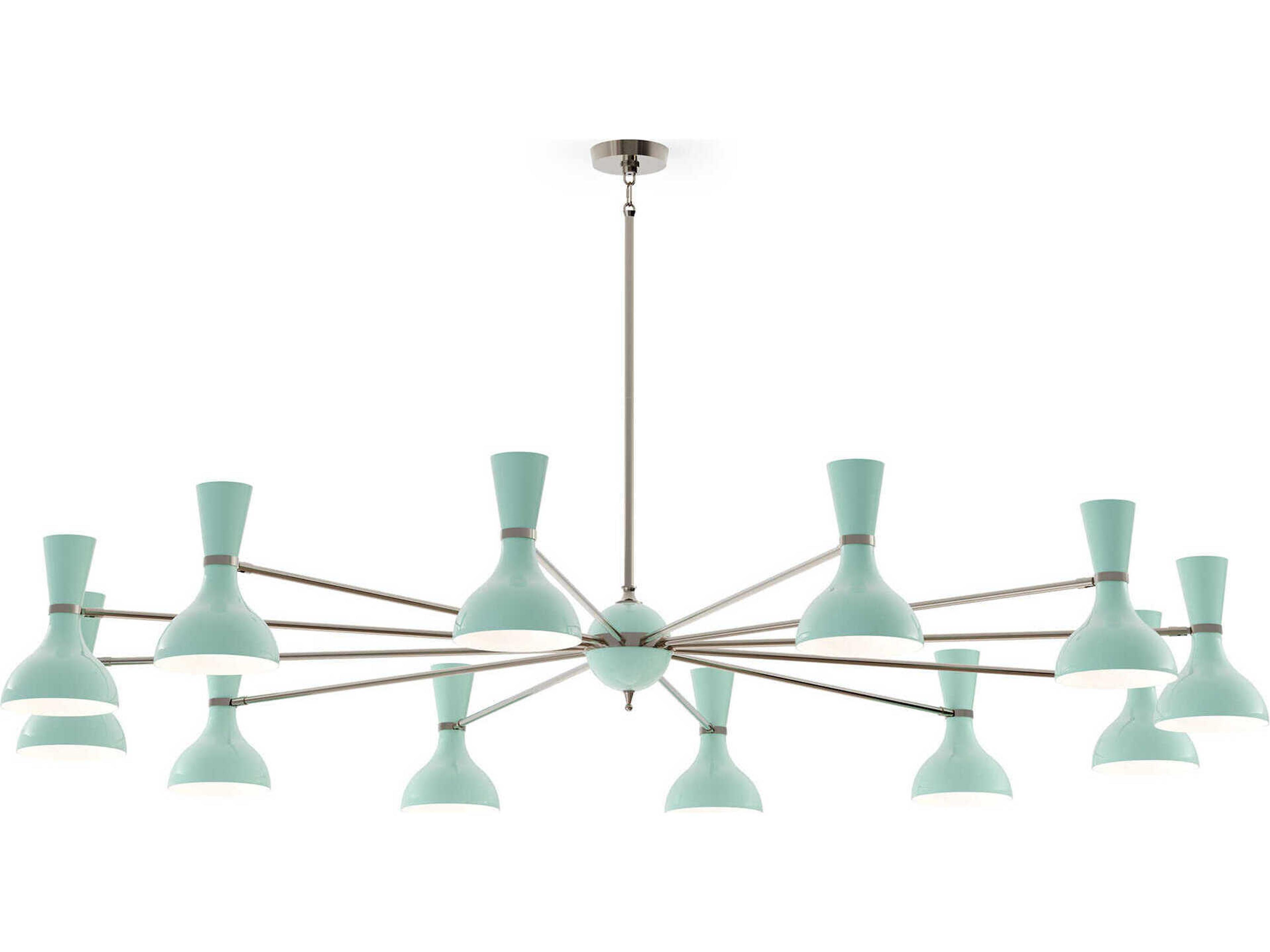 Robert Abbey Clare 12-Light Mint Green Chandelier