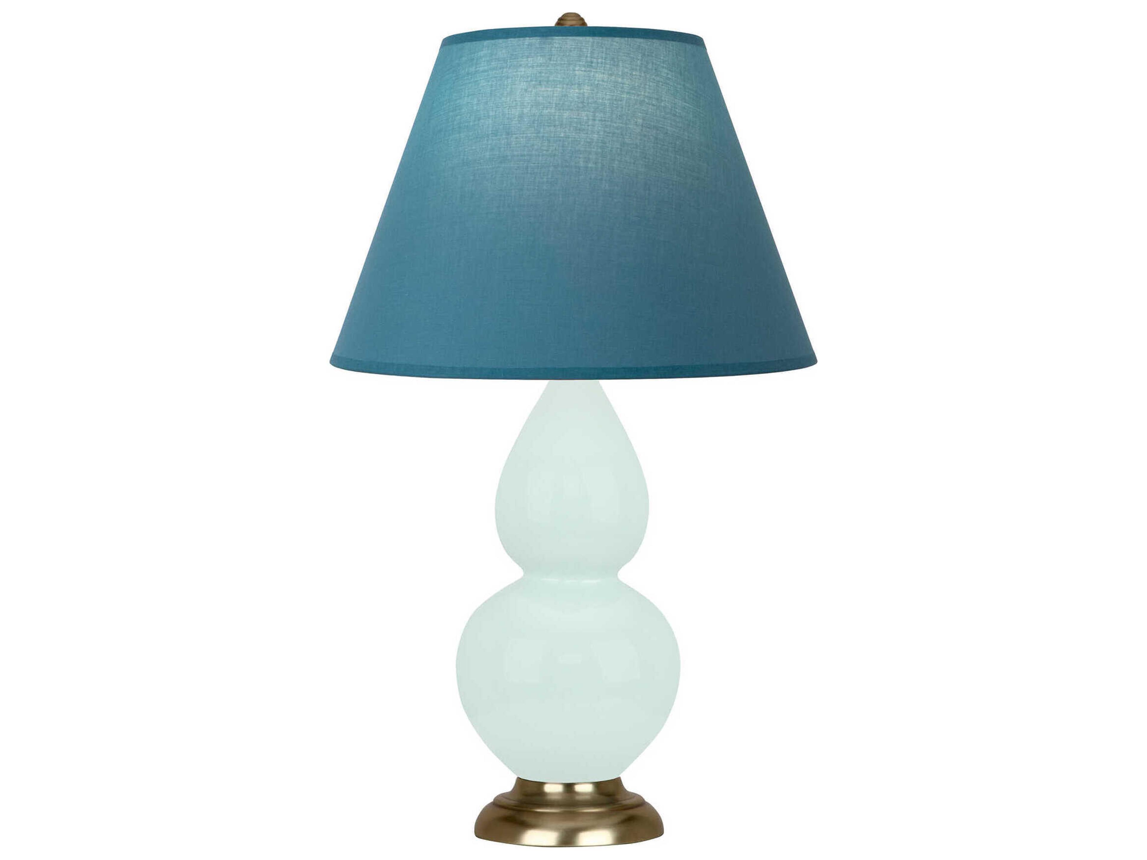 Small Double Gourd Mint Glazed Green Table Lamp