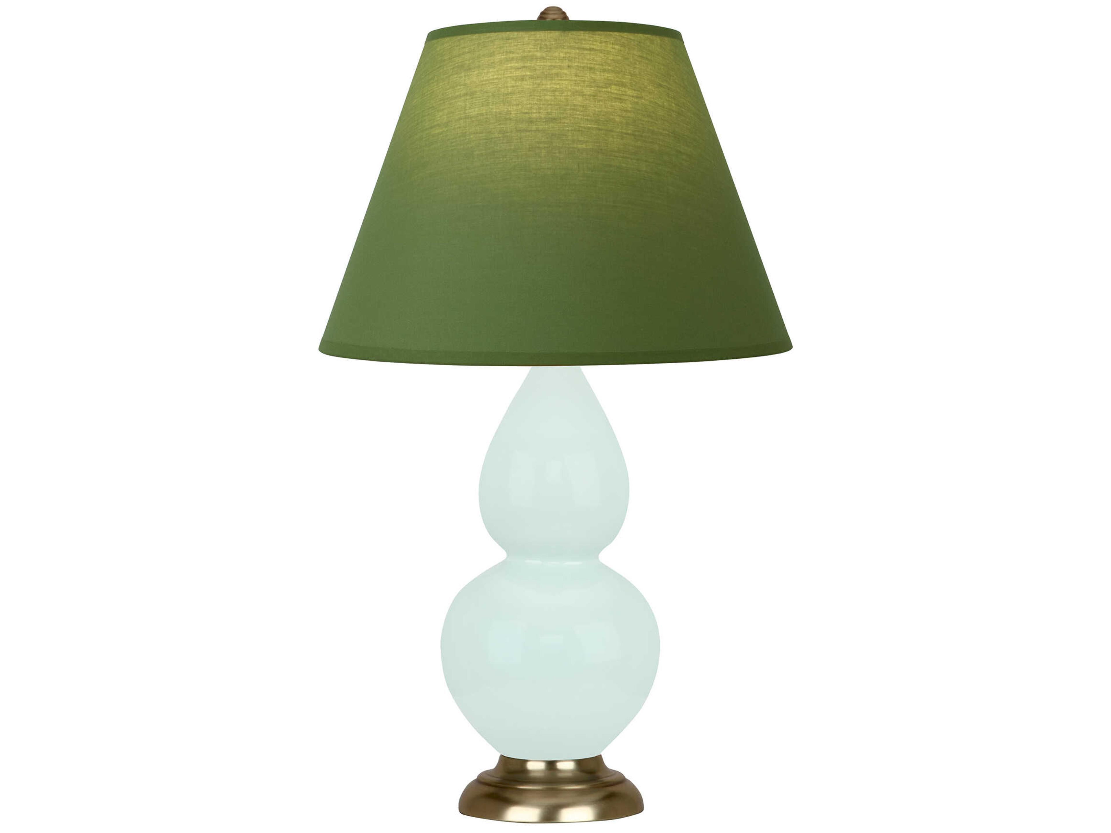 Robert Abbey Small Double Gourd Mint Glazed Green Table Lamp