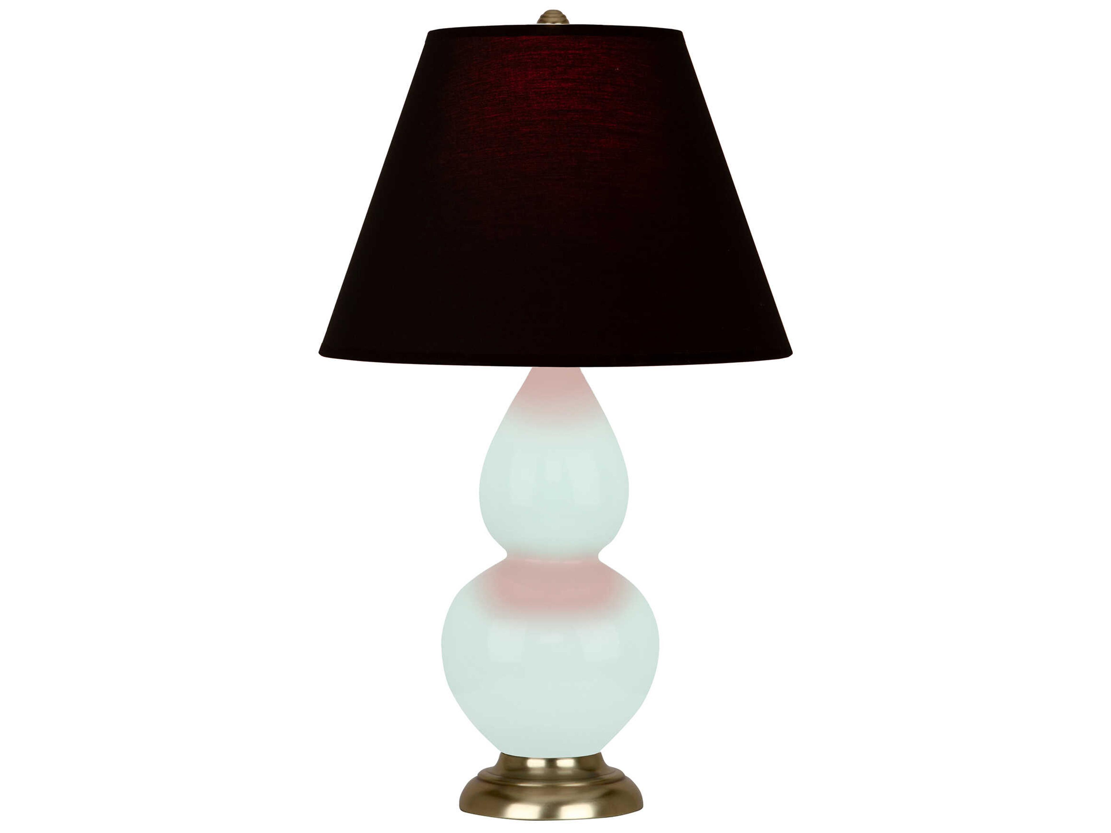 Robert Abbey Small Double Gourd Mint Glazed Green Table Lamp