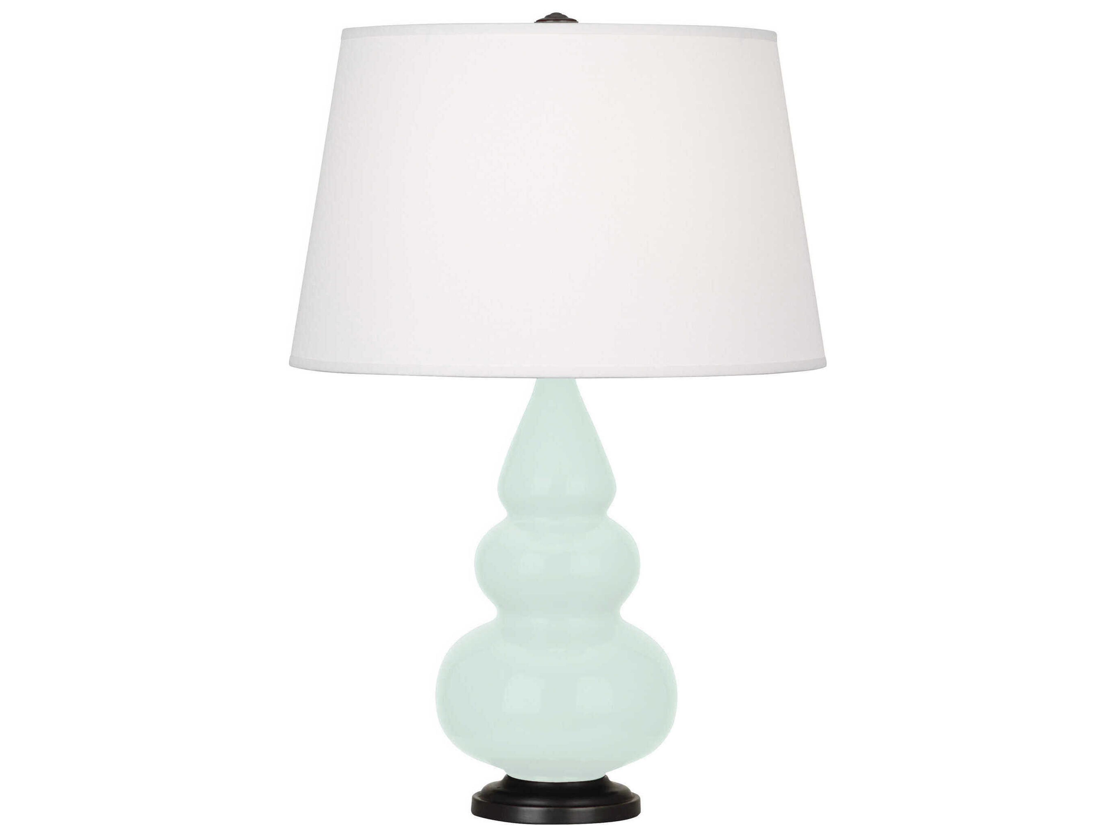 Robert Abbey Small Triple Gourd Mint Glazed Green Table Lamp