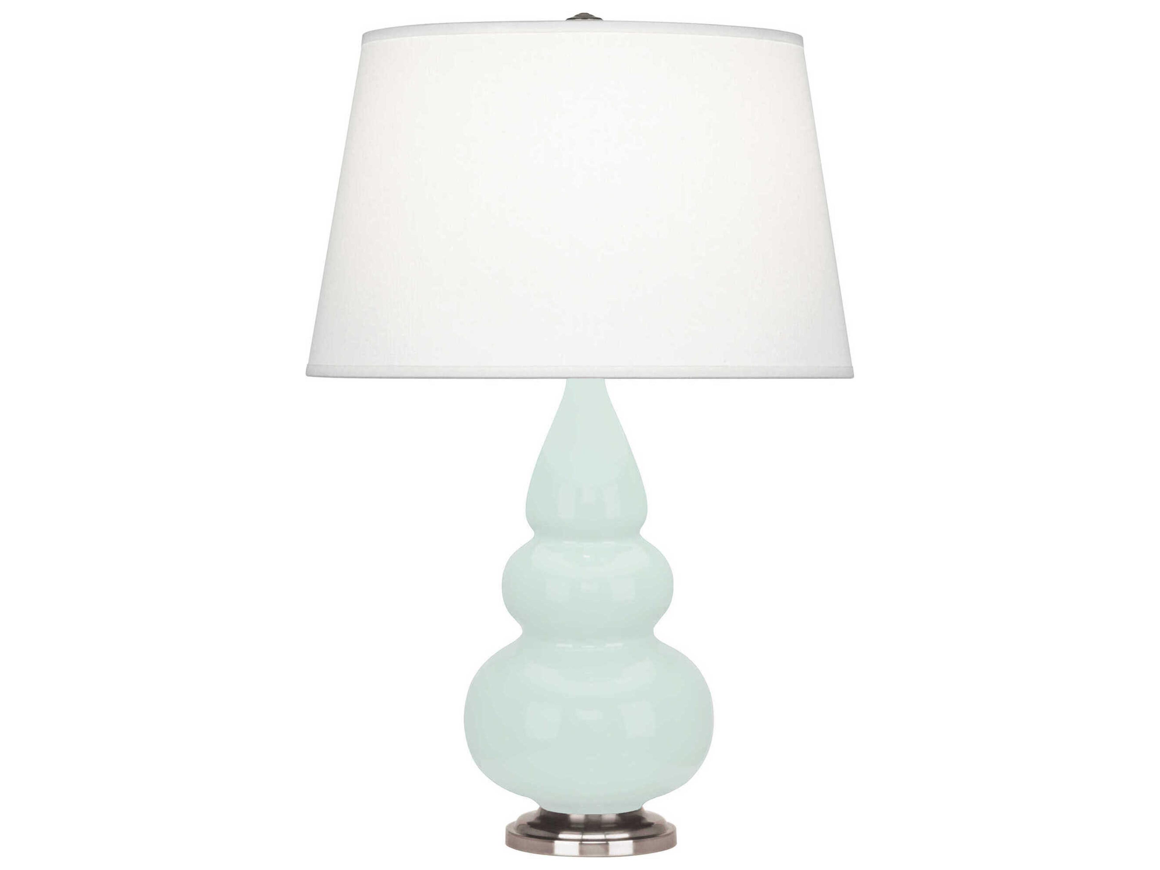 Robert Abbey Small Triple Gourd Mint Glazed Green Table Lamp