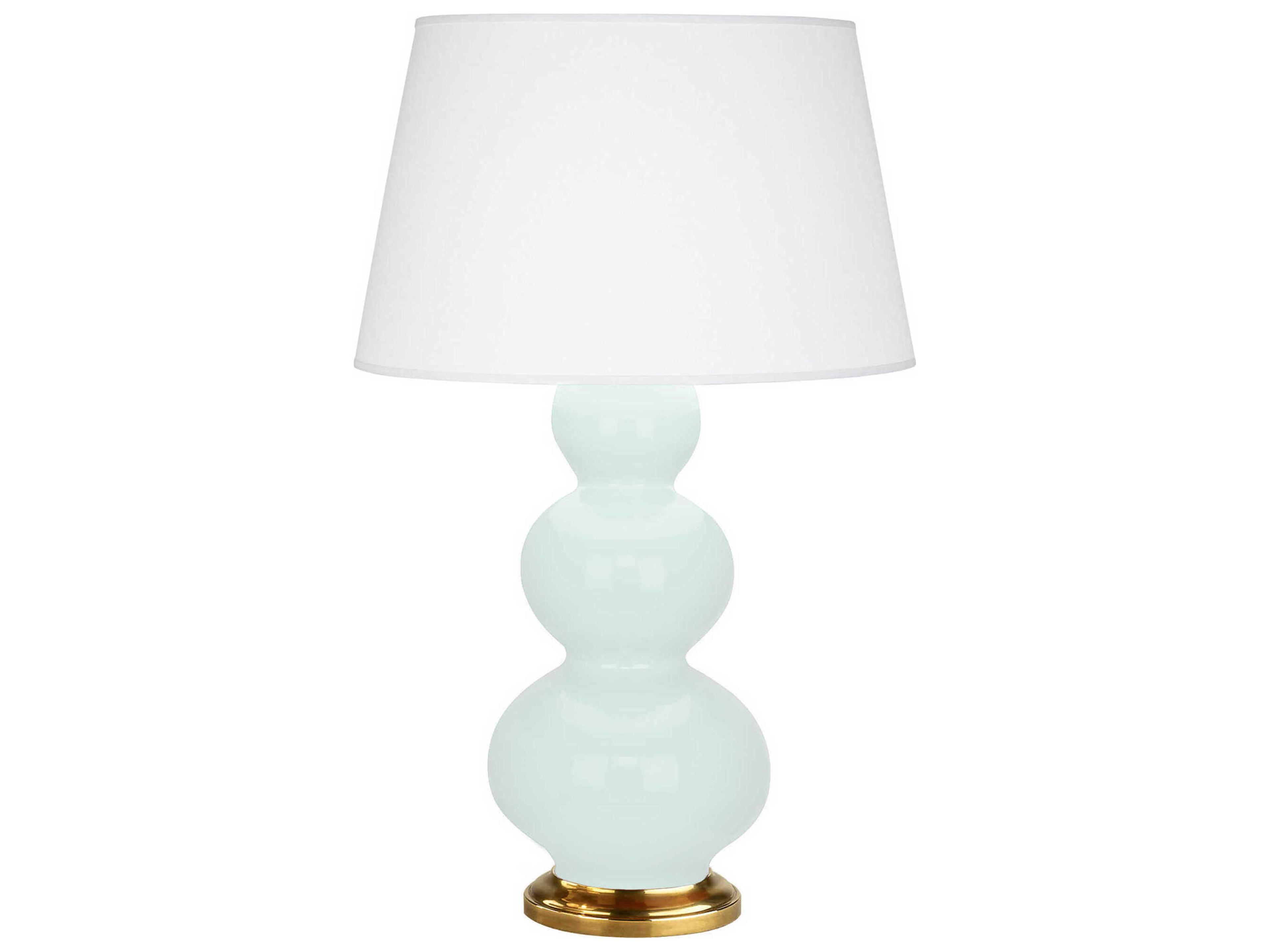 Triple Gourd Mint Glazed Green Buffet Lamp