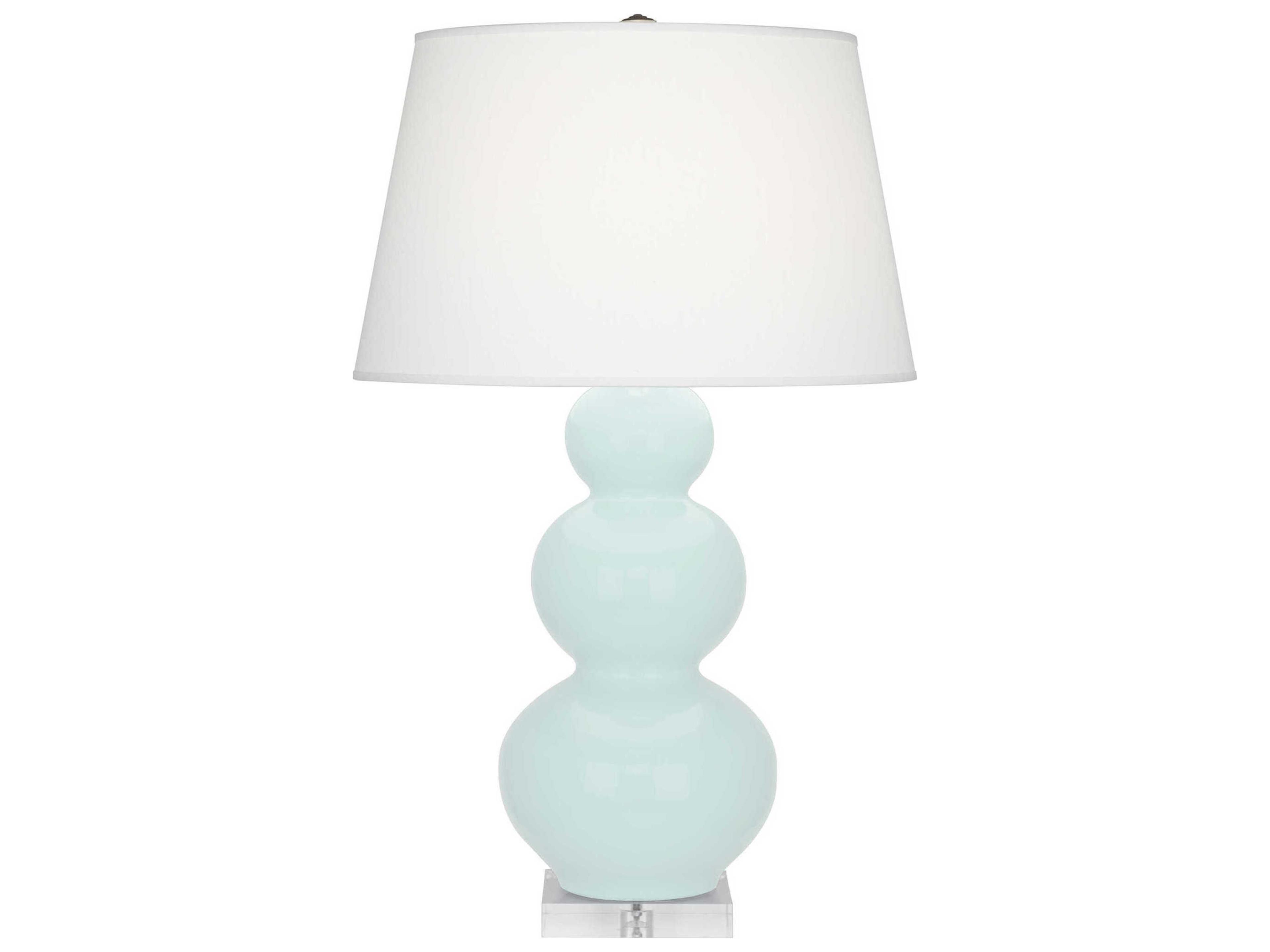 Robert Abbey Triple Gourd Mint Glazed Green Buffet Lamp