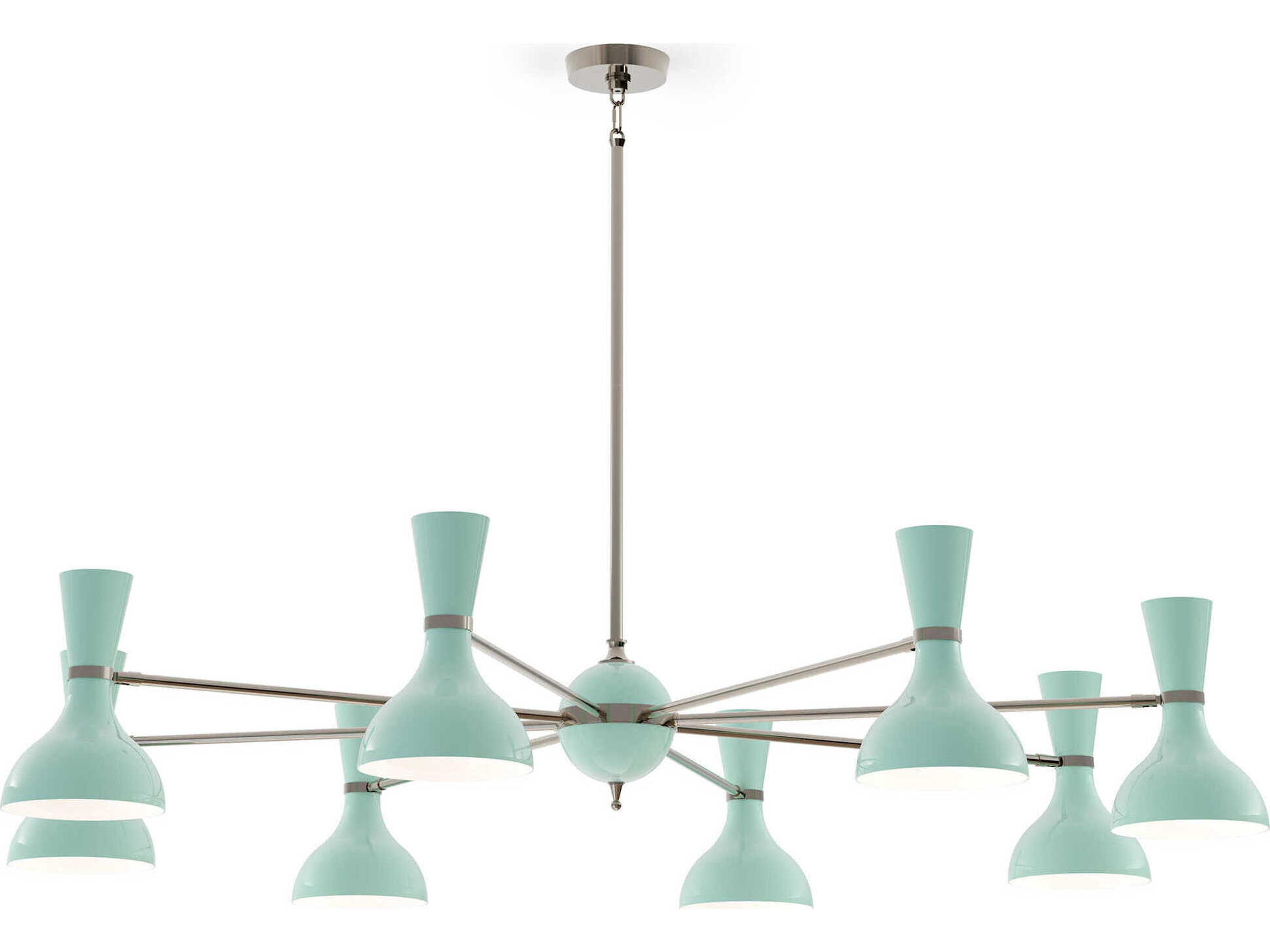 Robert Abbey Clare 8-Light Mint Green Chandelier