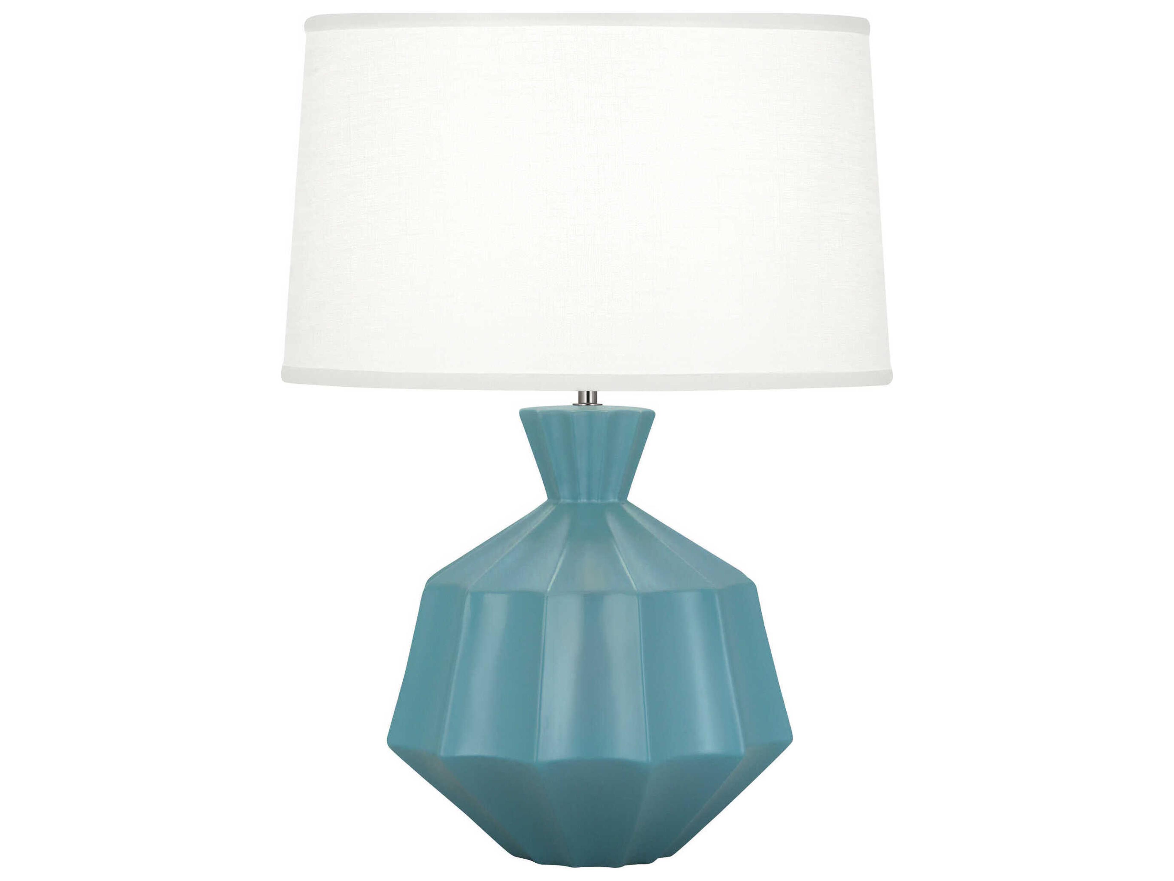 Orion Matte Steel Blue Glazed Buffet Lamp
