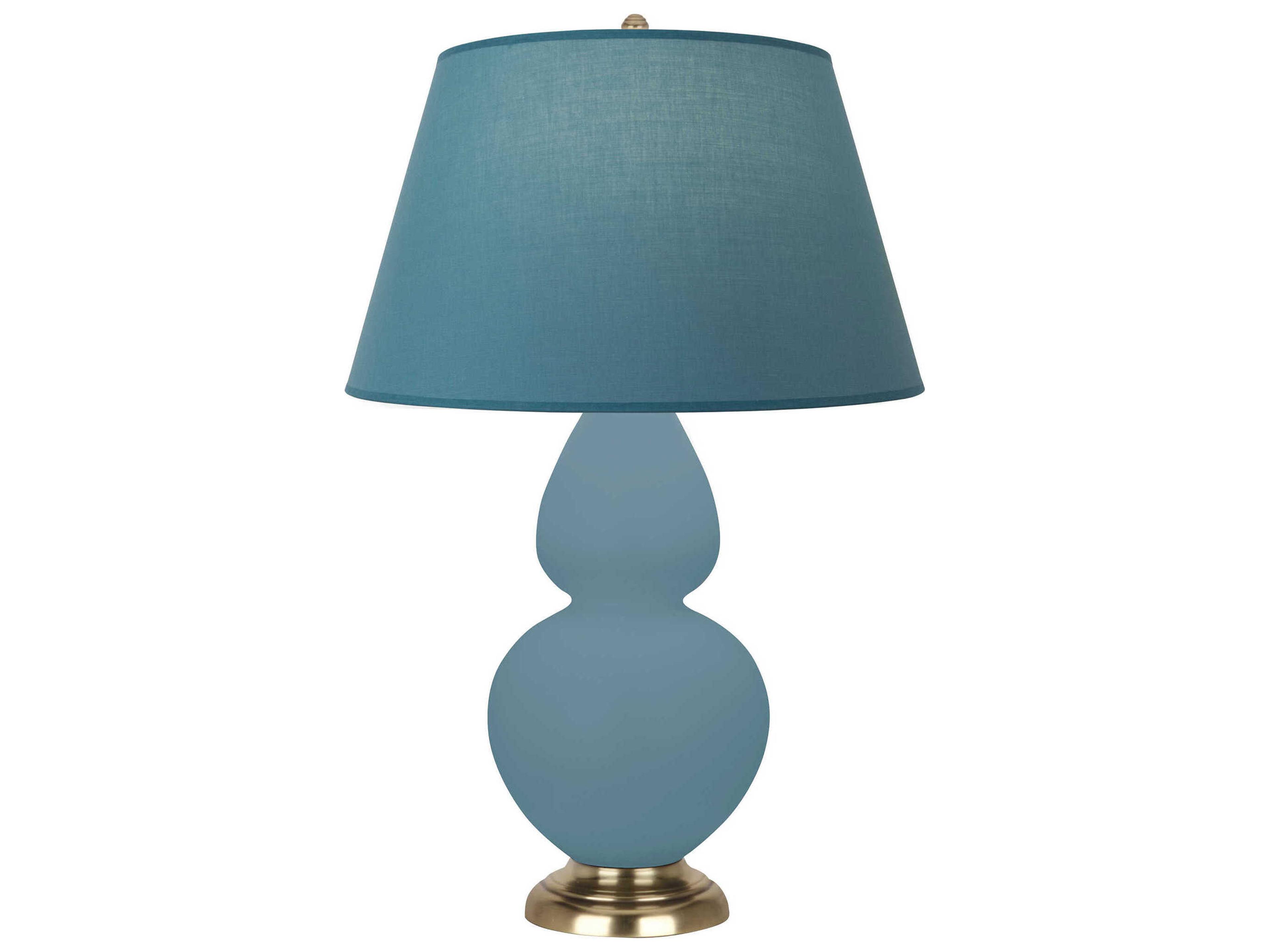 Robert Abbey Double Gourd Matte Steel Blue Glazed Buffet Lamp