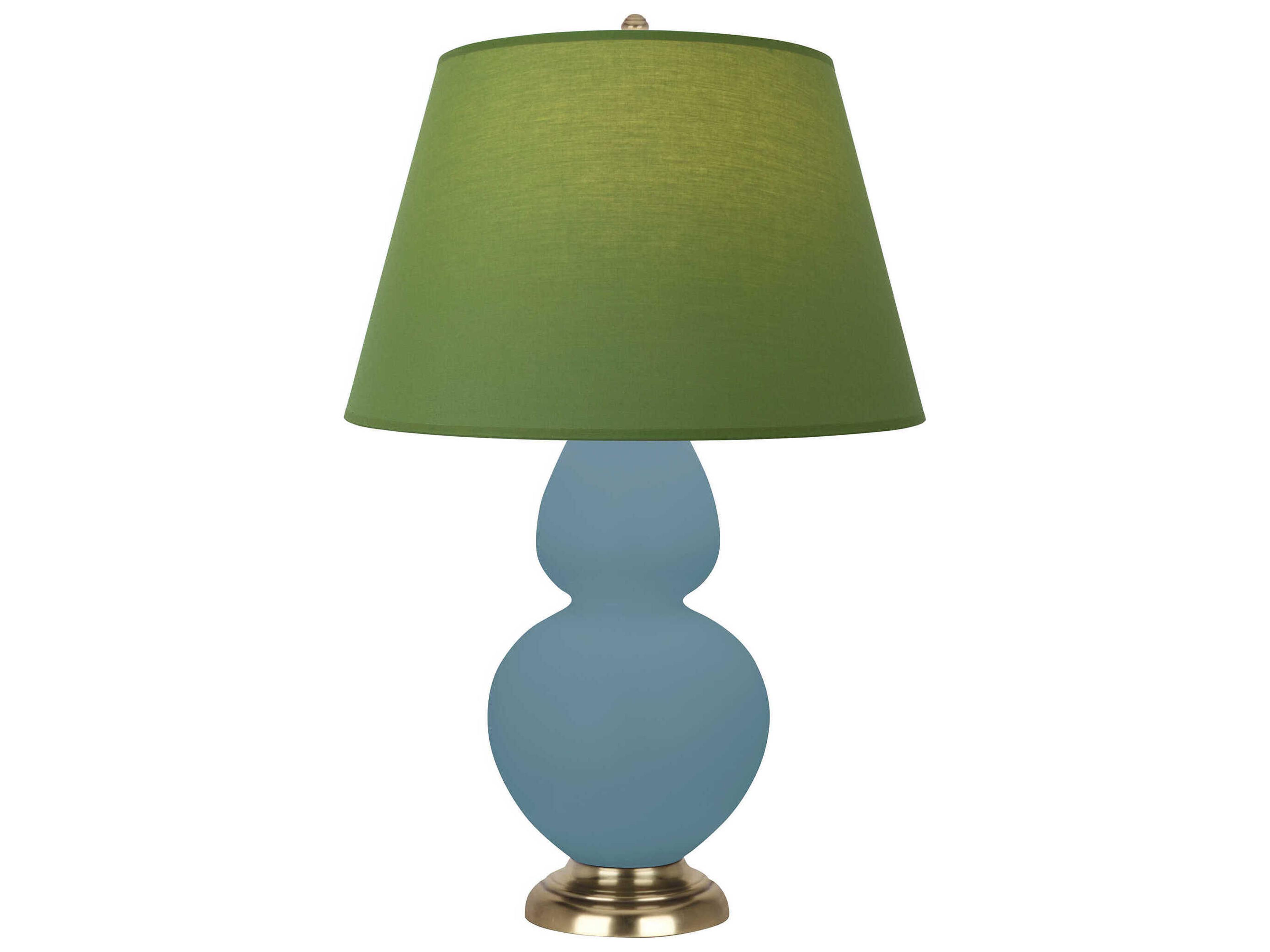 Robert Abbey Double Gourd Matte Steel Blue Glazed Buffet Lamp