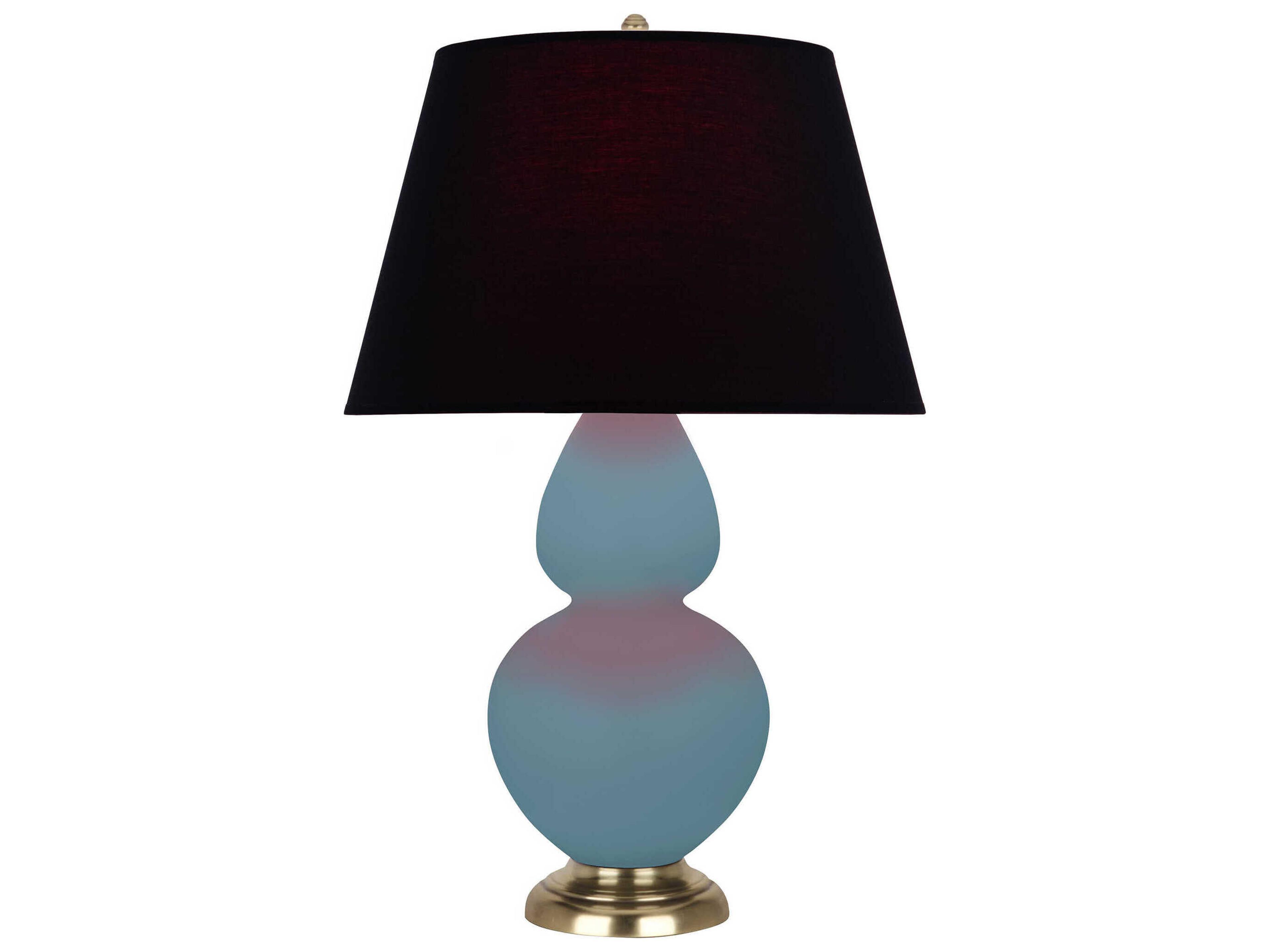 Robert Abbey Double Gourd Matte Steel Blue Glazed Buffet Lamp
