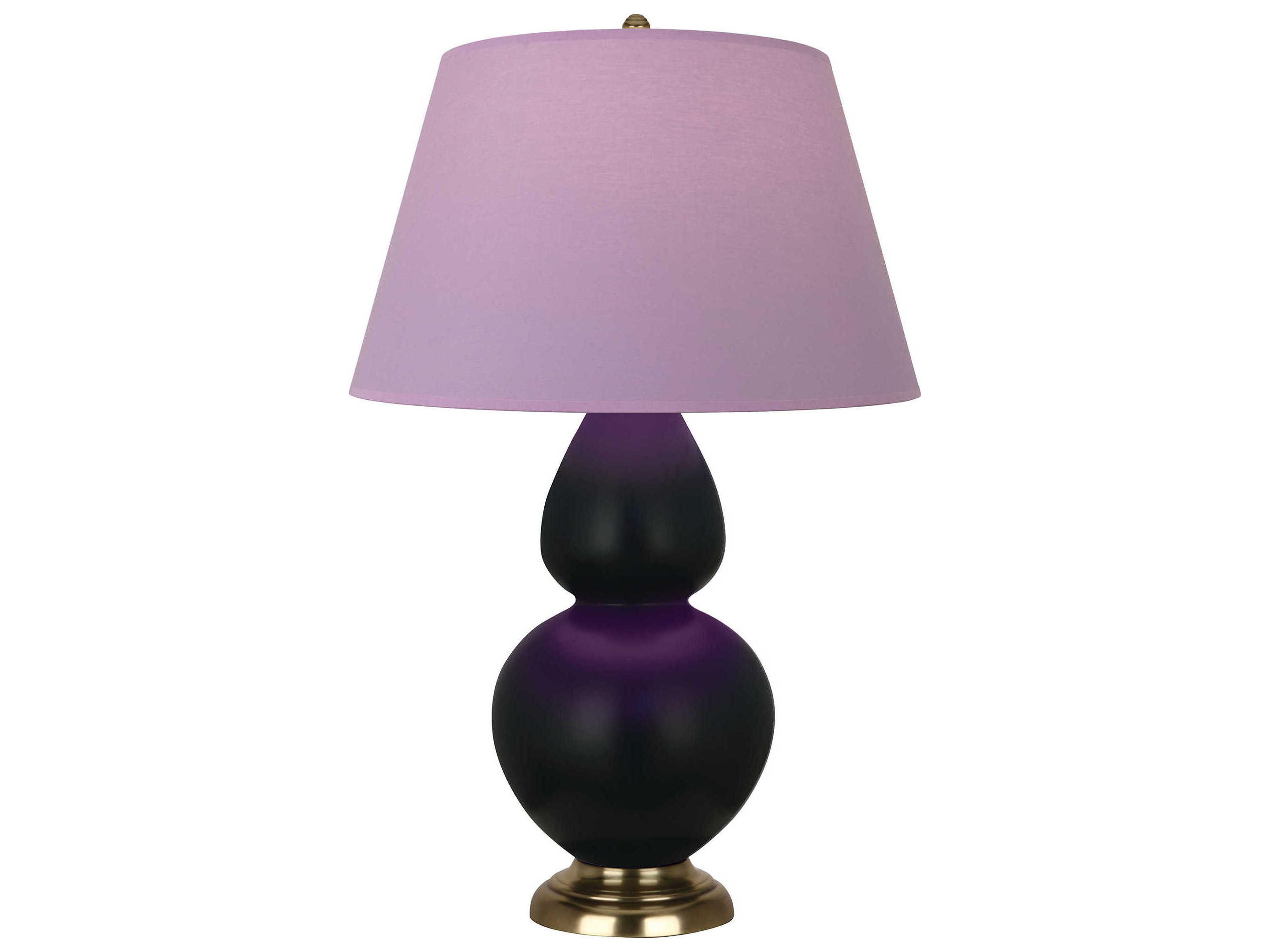 Robert Abbey Double Gourd Matte Obsidian Glazed Black Buffet Lamp