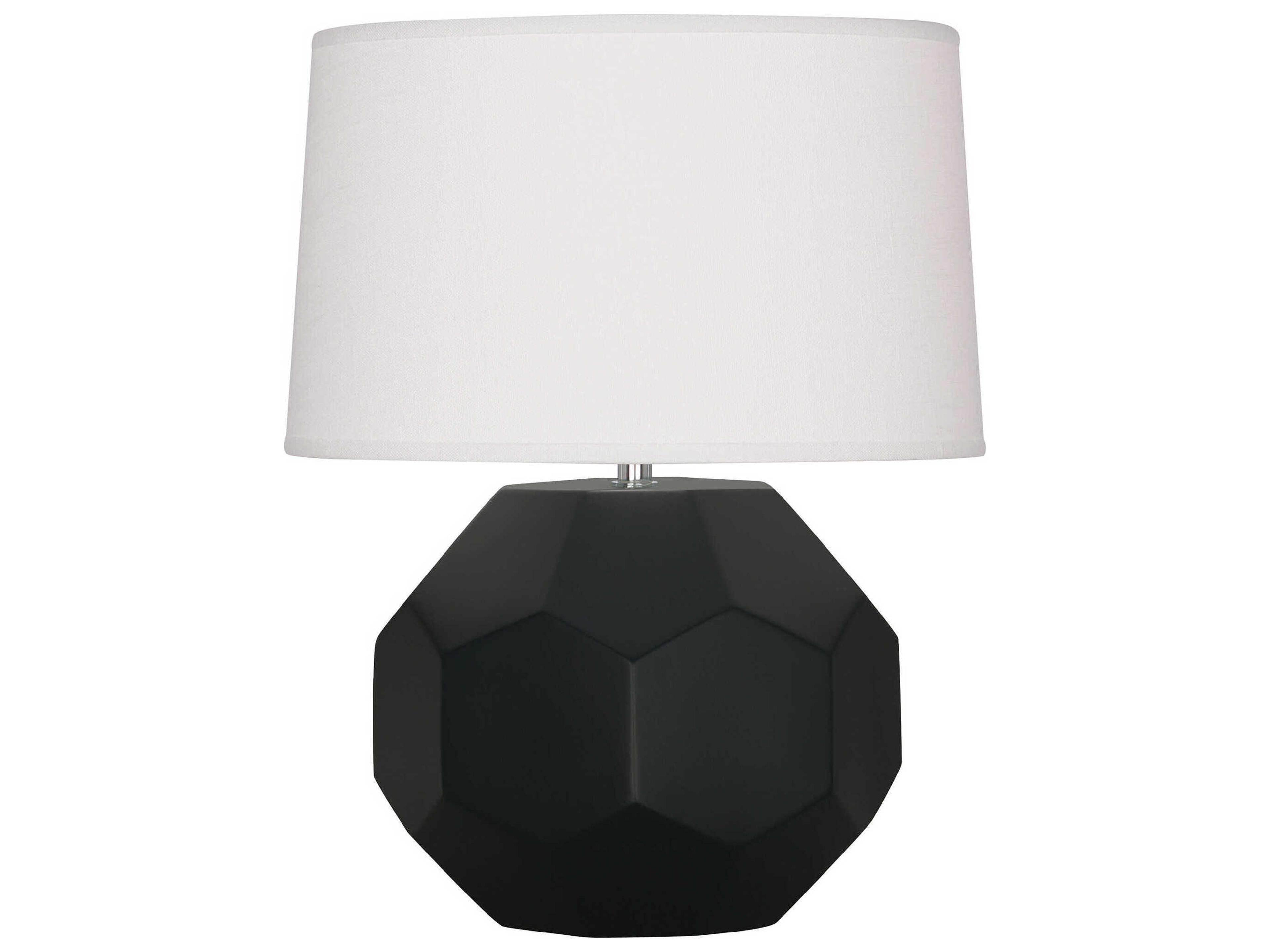 Franklin Matte Obsidian Glazed Black Table Lamp