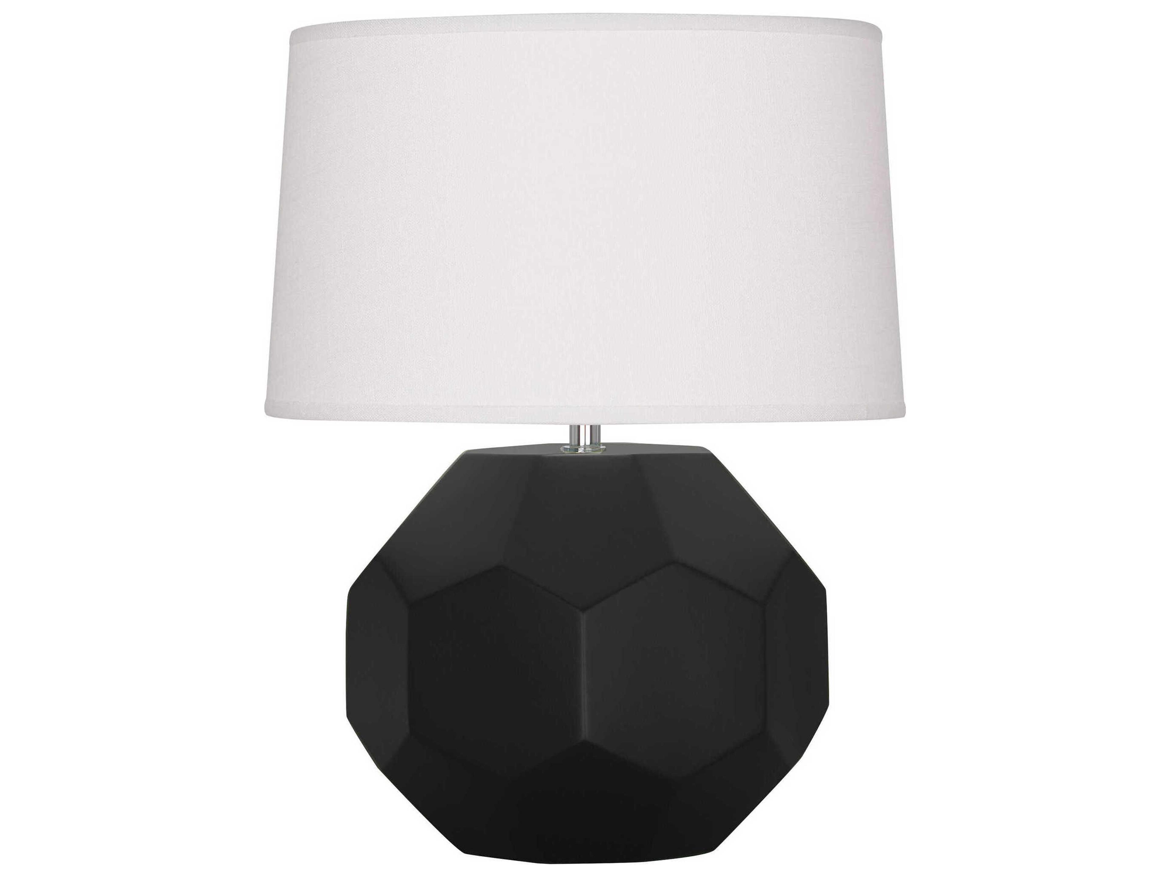Franklin Matte Obsidian Glazed Black Table Lamp