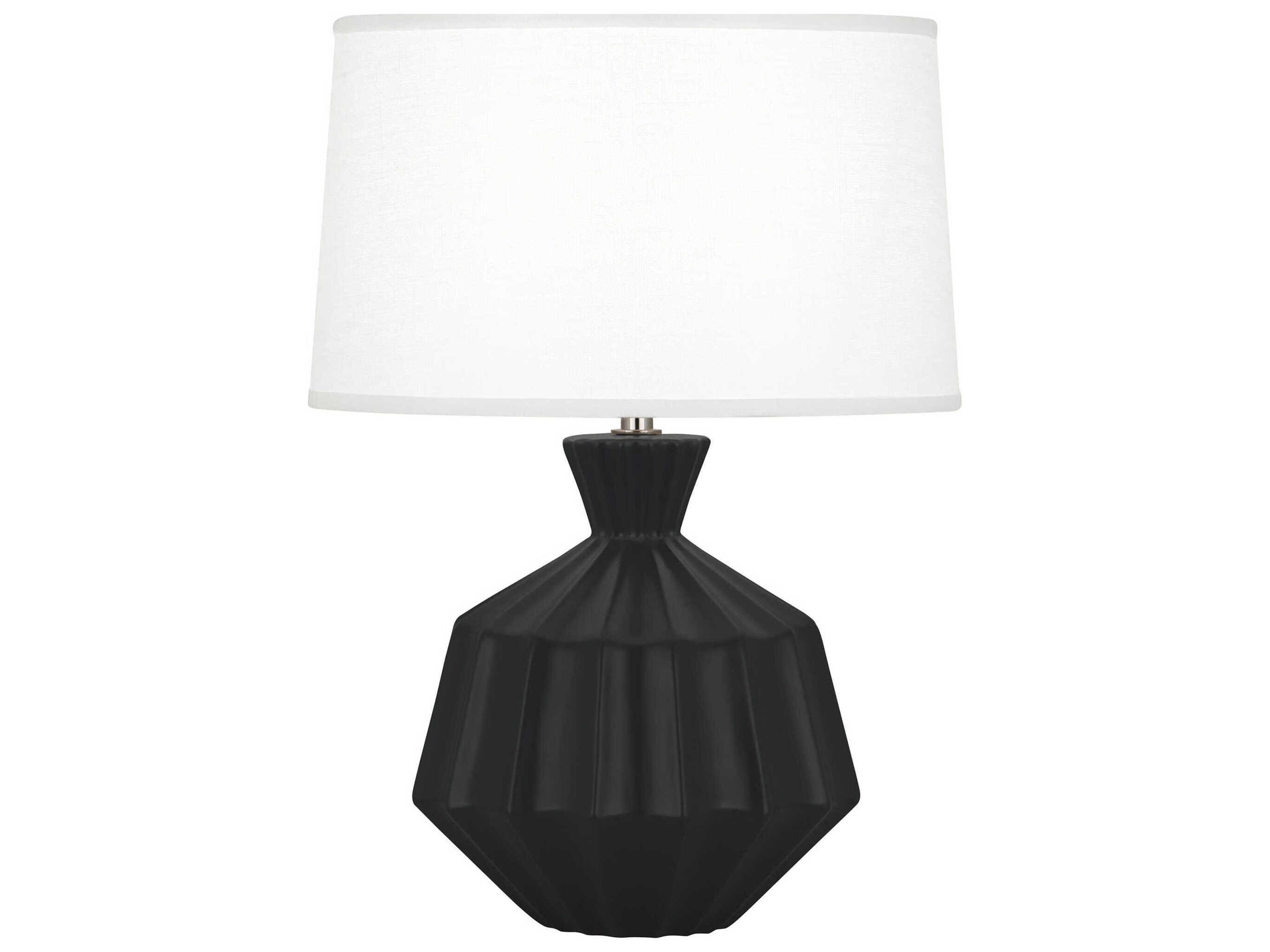 Orion Matte Obsidian Glazed Black Table Lamp