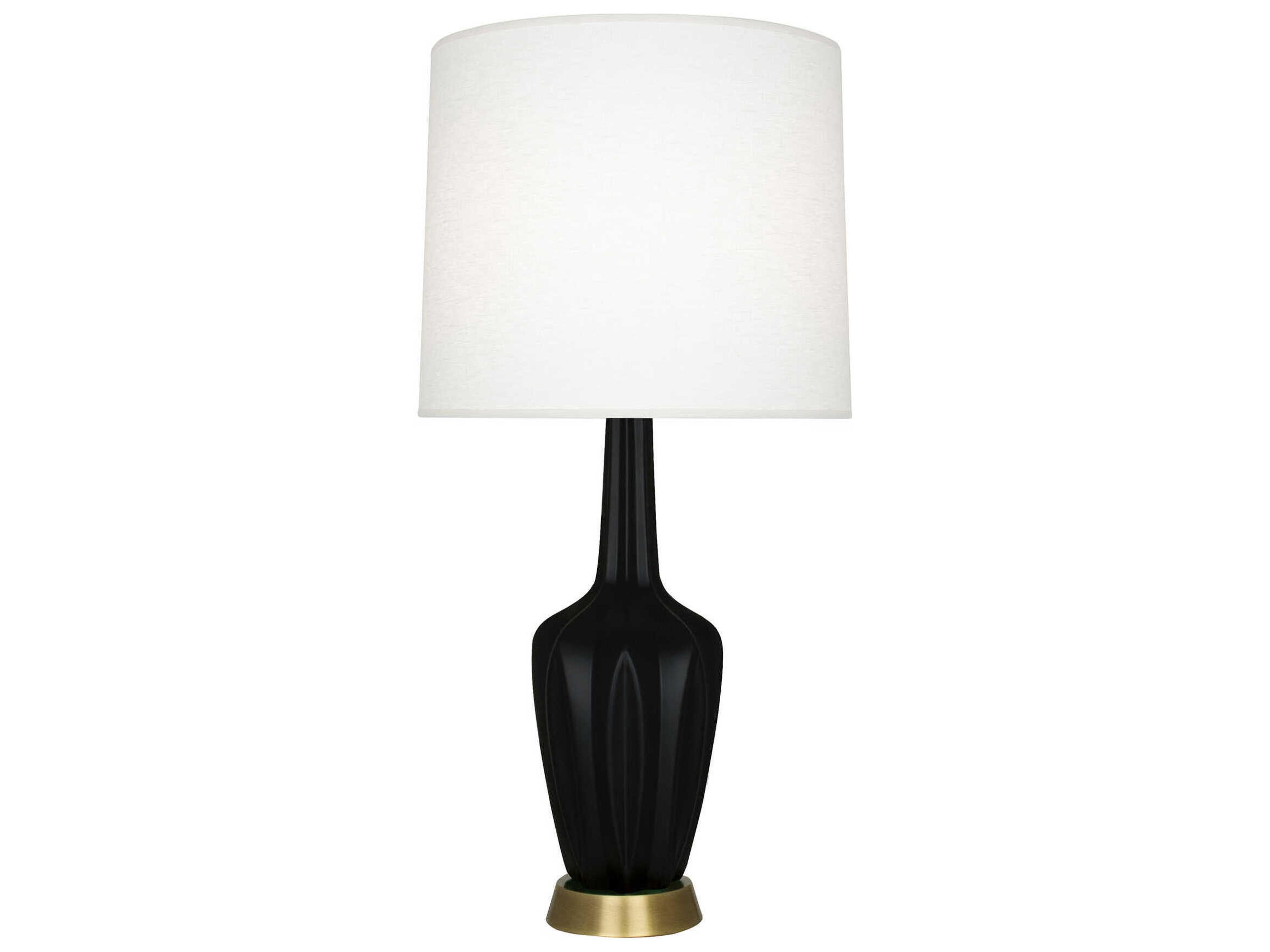 Robert Abbey Emma Matte Obsidian Glazed Black Buffet Lamp