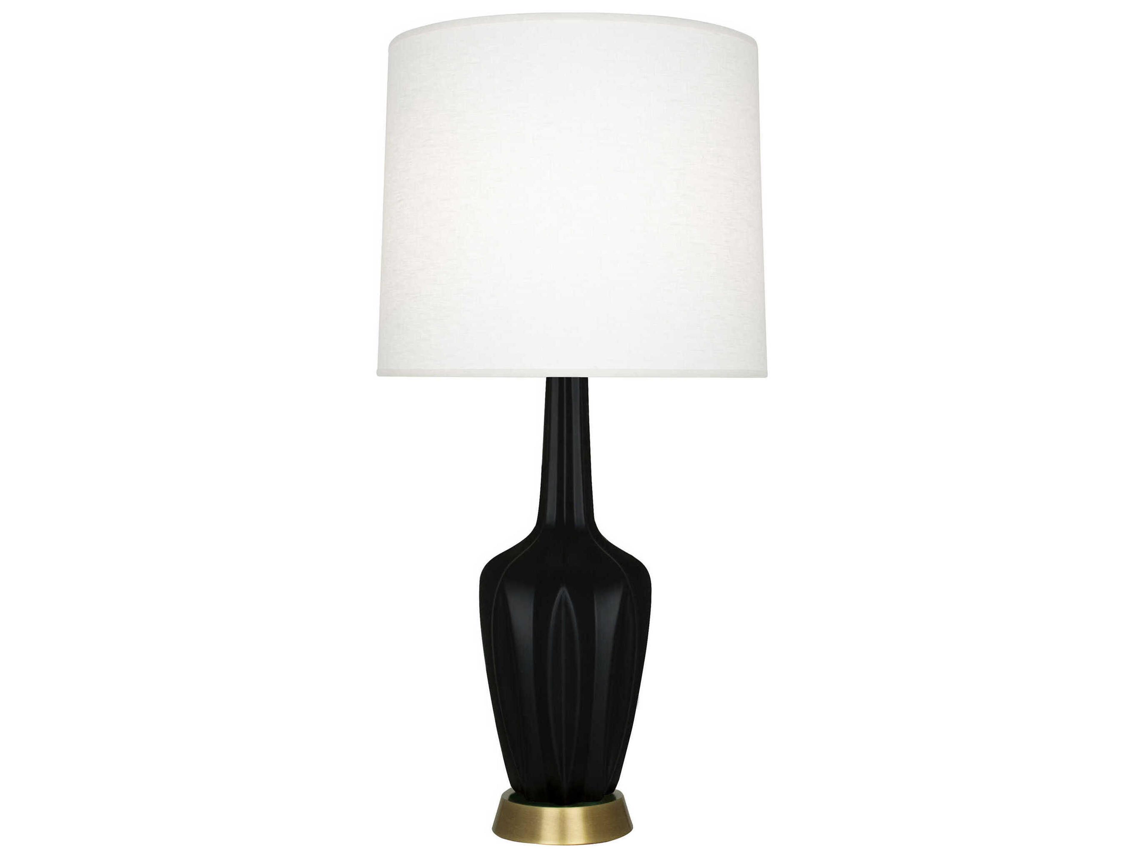 Robert Abbey Emma Matte Obsidian Glazed Black Buffet Lamp