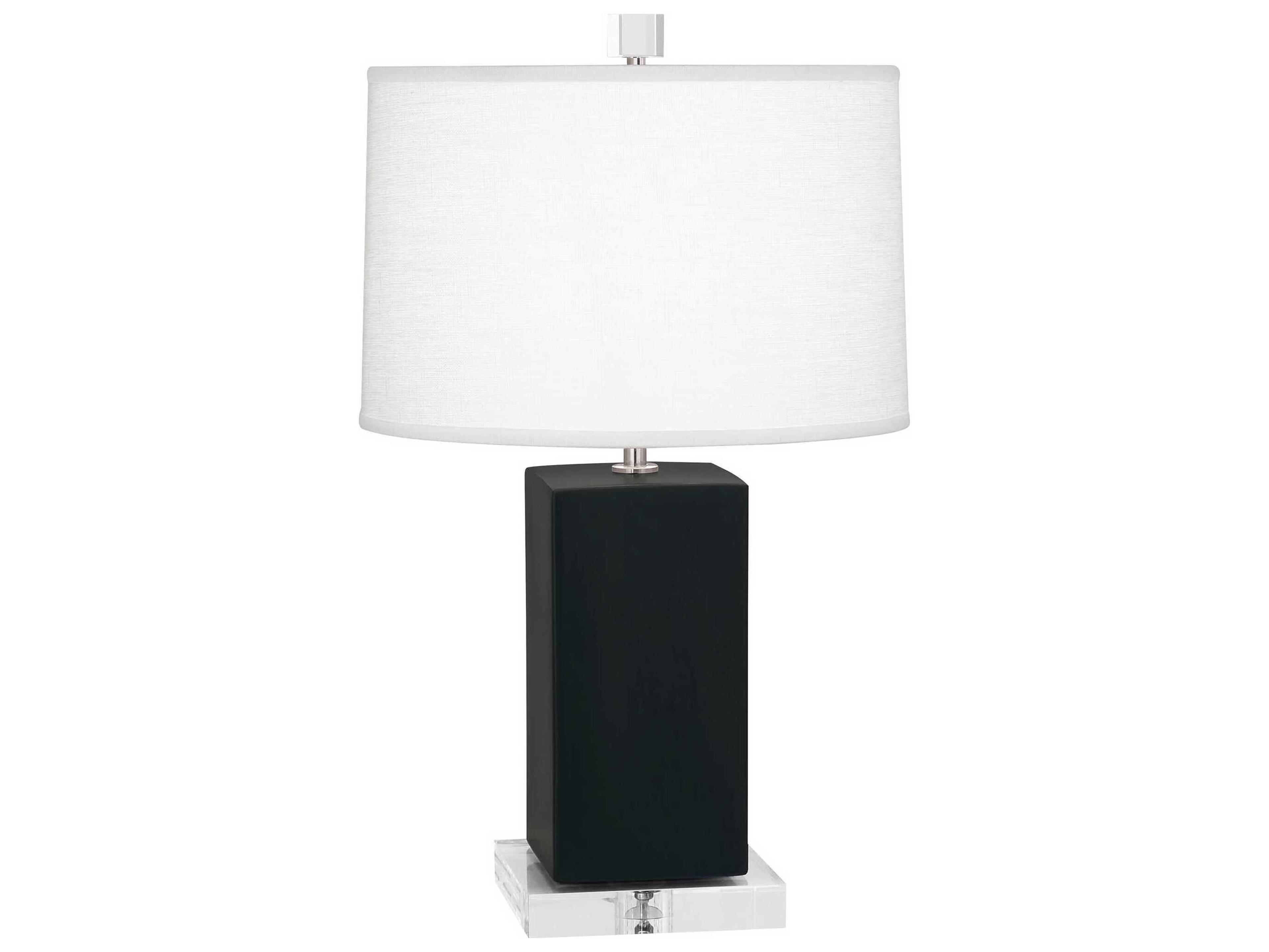 Harvey Matte Obsidian Glazed Black Table Lamp