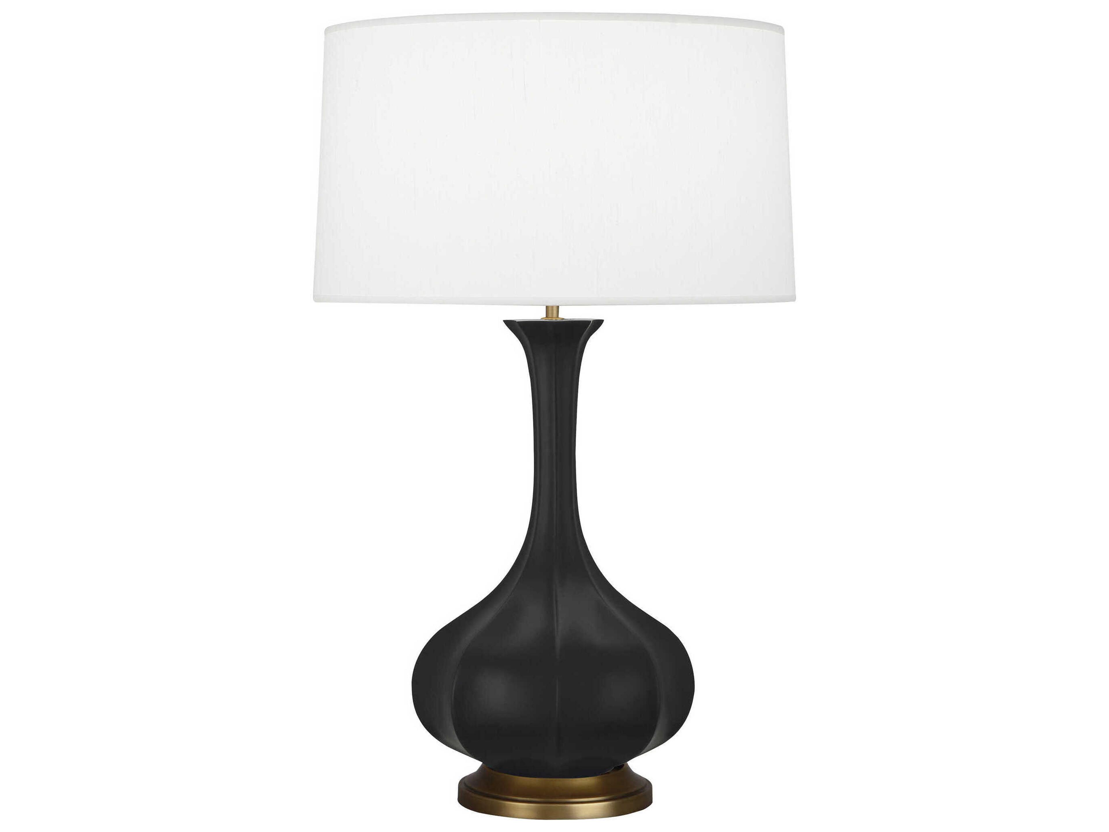 Pike Matte Obsidian Glazed Black Buffet Lamp