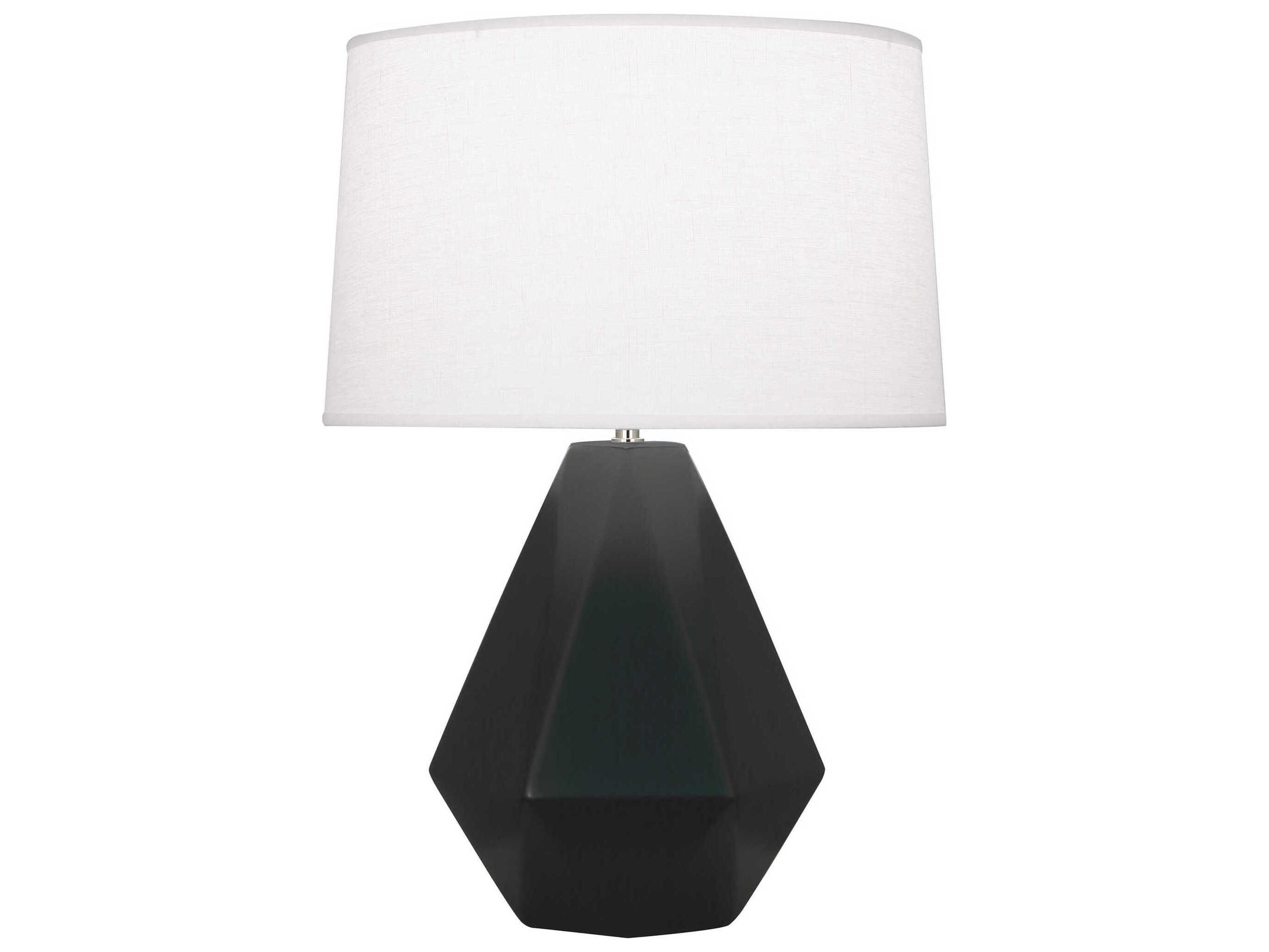 Delta Matte Obsidian Glazed Black Table Lamp