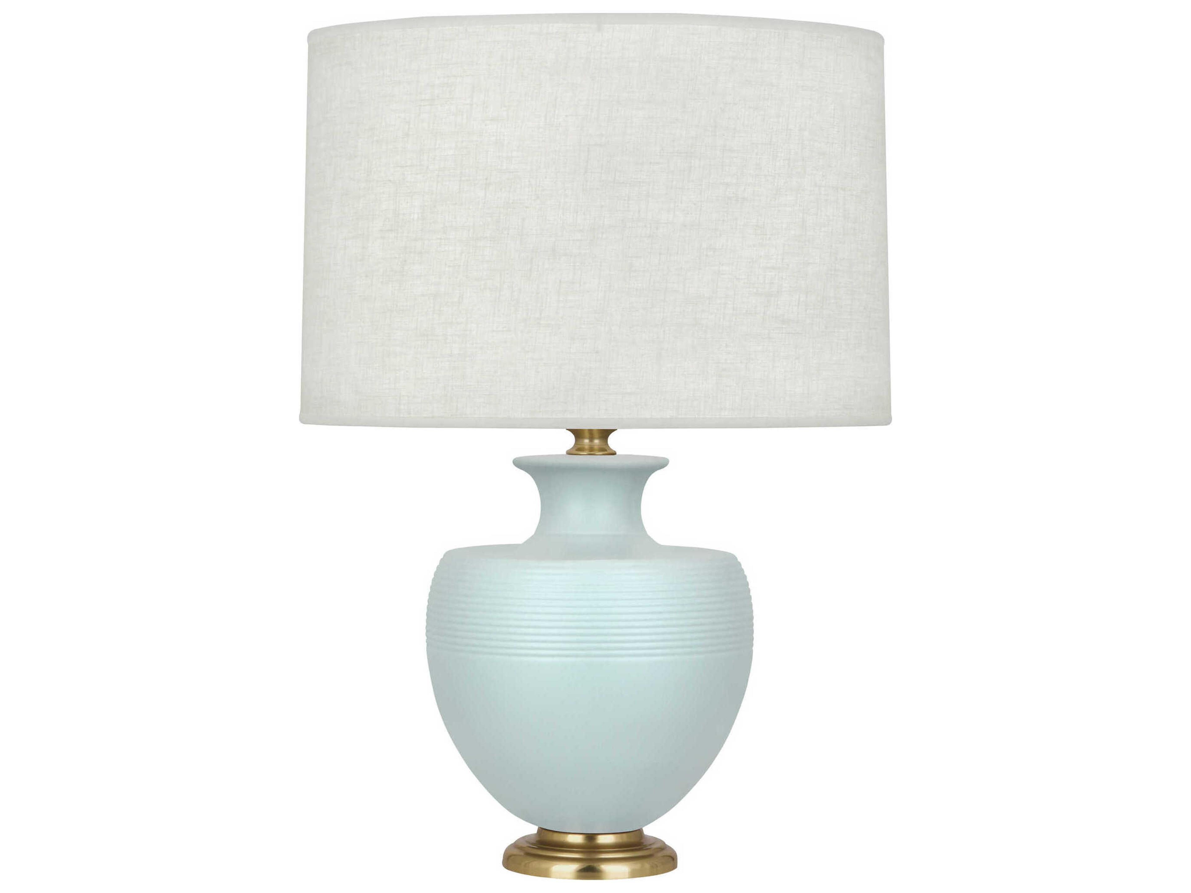 Michael Berman Atlas Matte Sky Blue Glazed Buffet Lamp