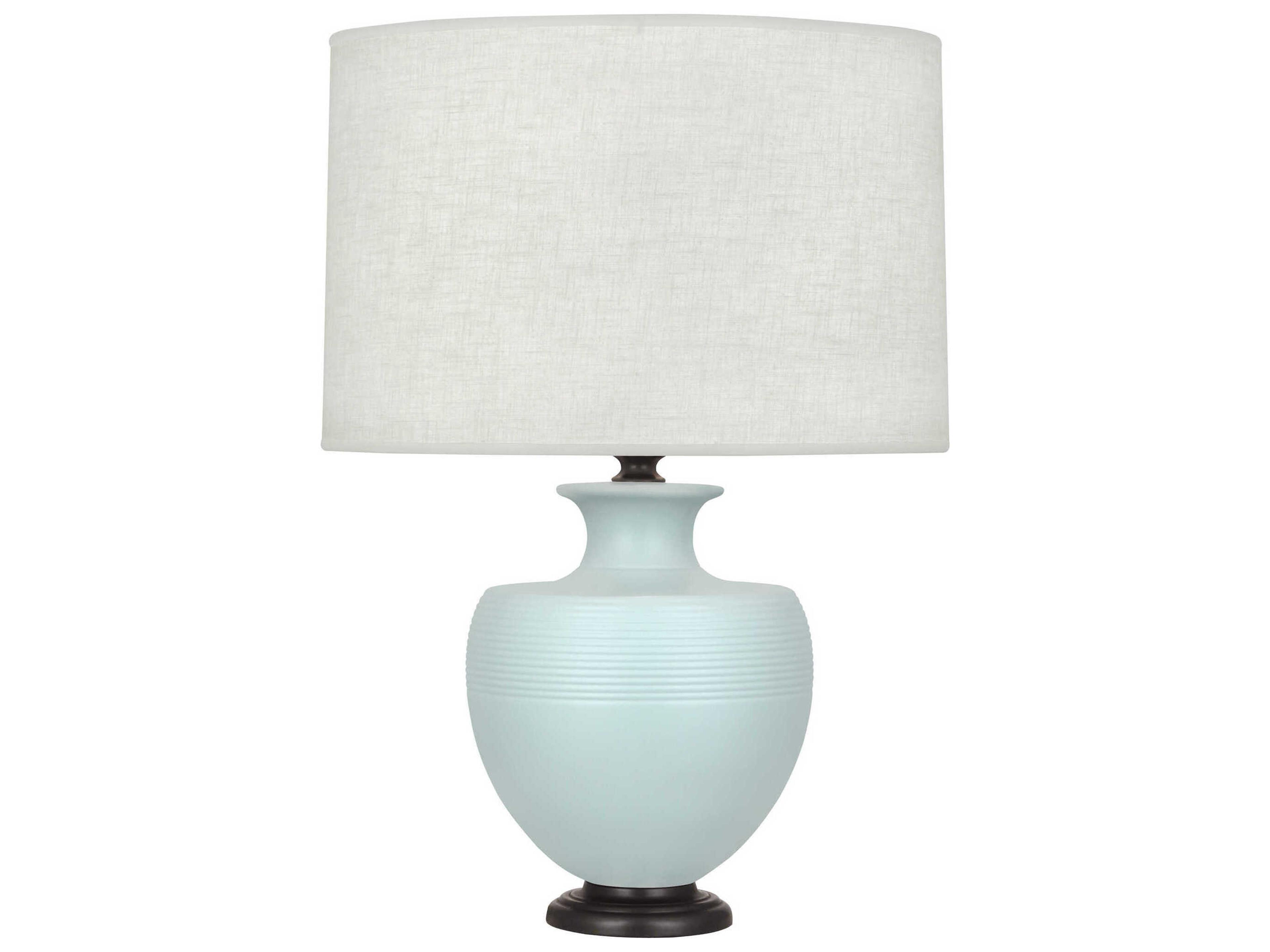 Robert Abbey Michael Berman Atlas Matte Sky Blue Glazed Buffet Lamp