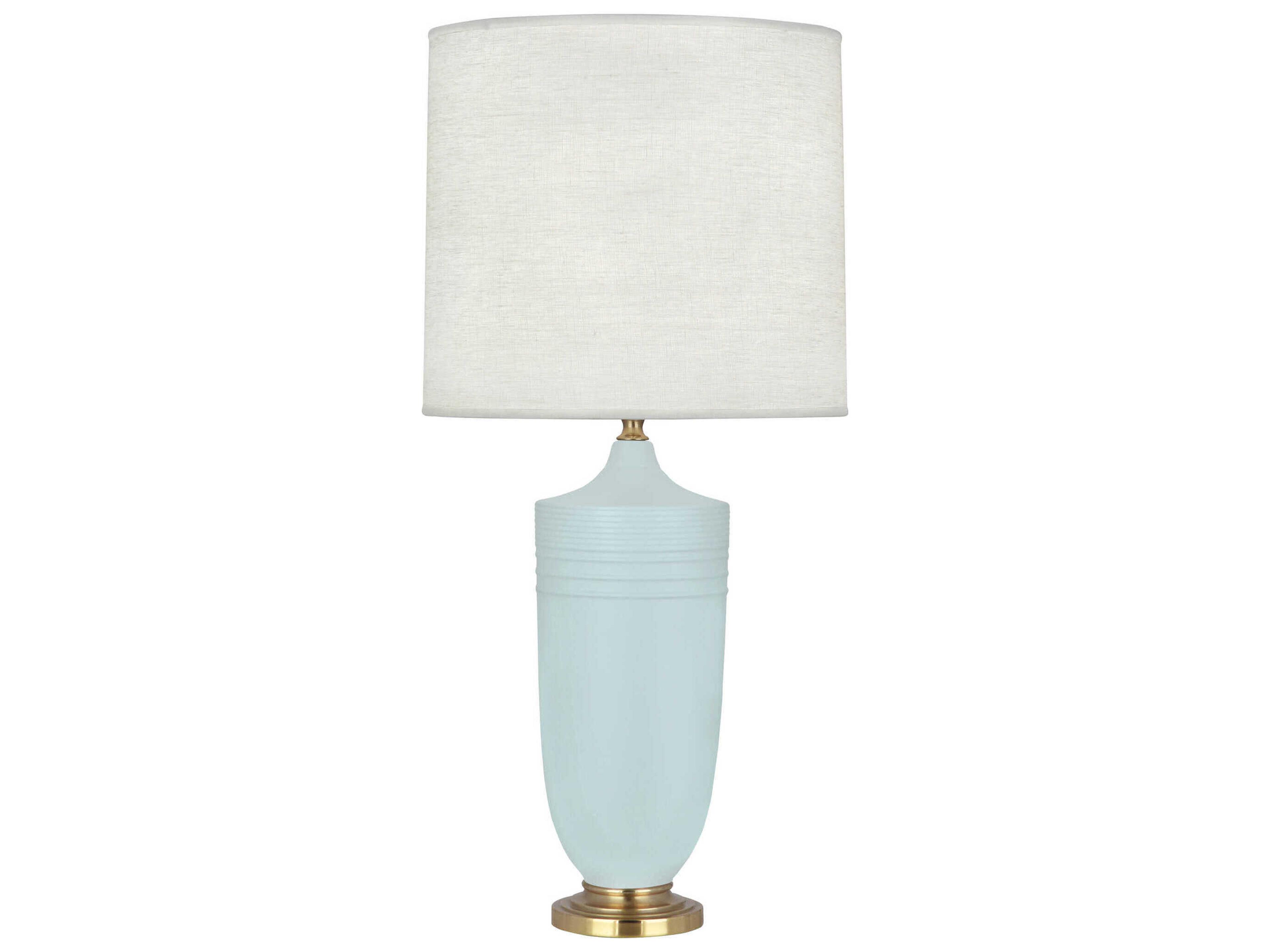 Michael Berman Hadrian Matte Sky Blue Glazed Buffet Lamp