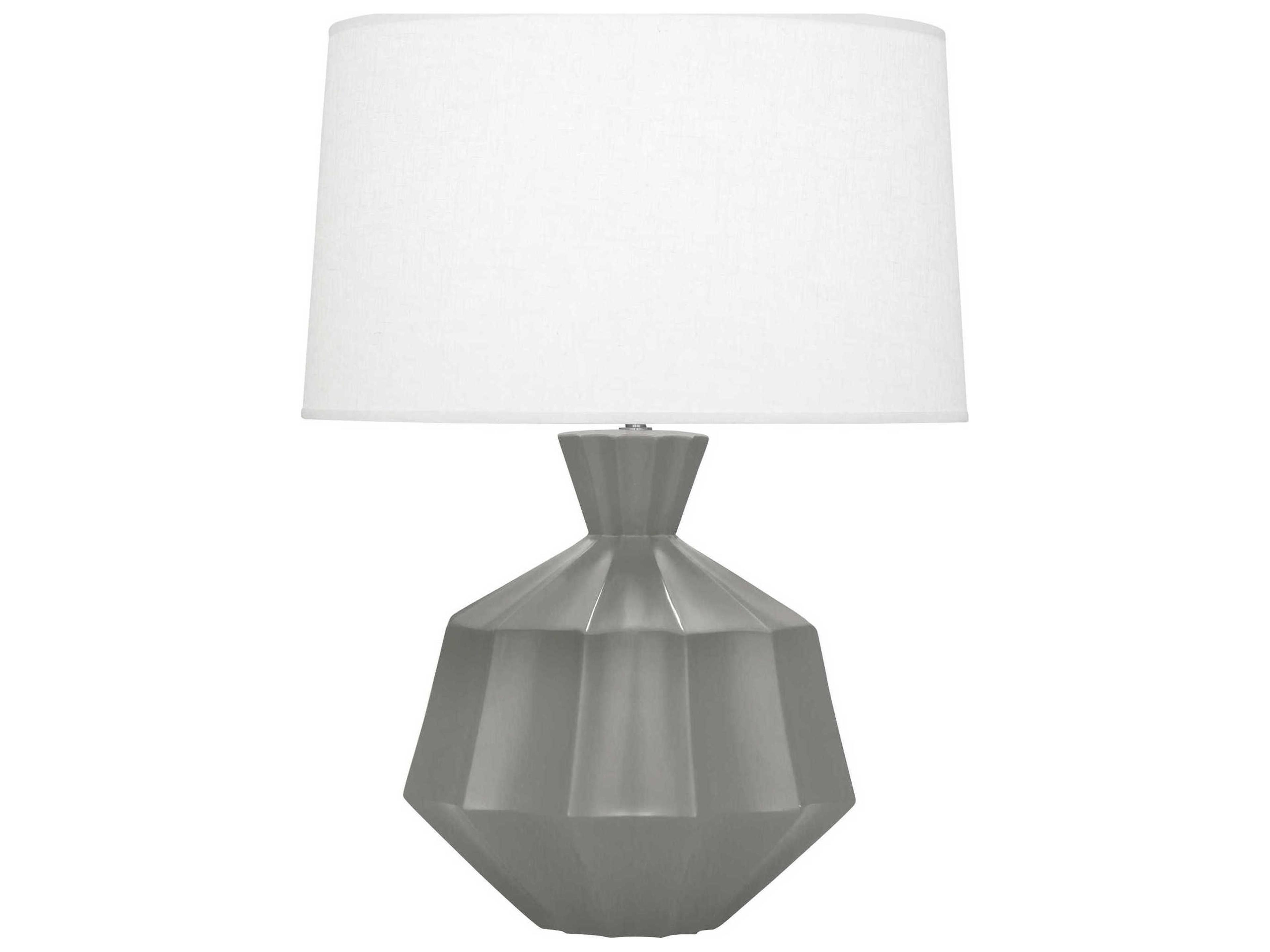 Orion Matte Smoky Taupe Glazed Gray Buffet Lamp