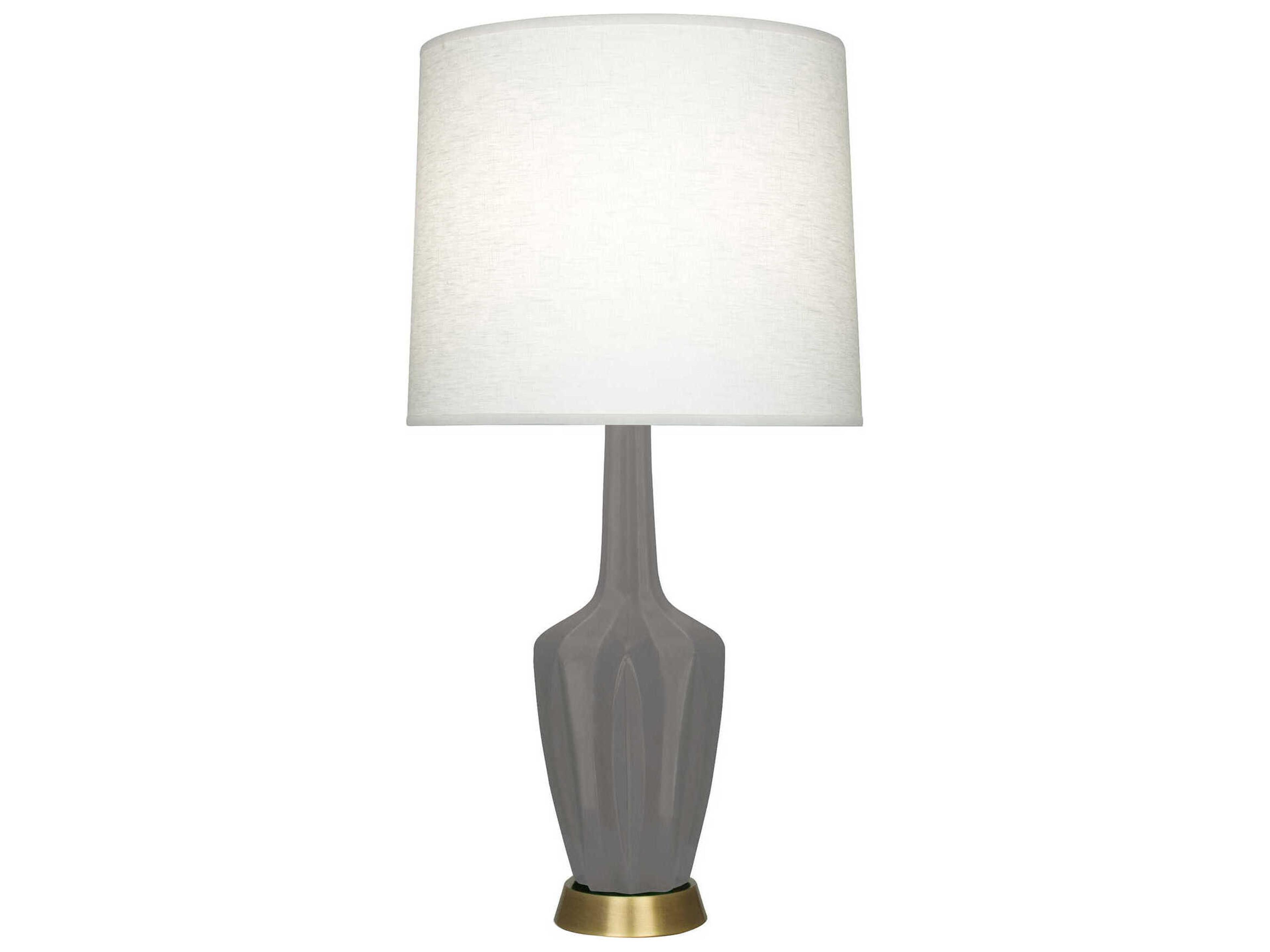 Robert Abbey Emma Matte Smokey Taupe Glazed Gray Buffet Lamp