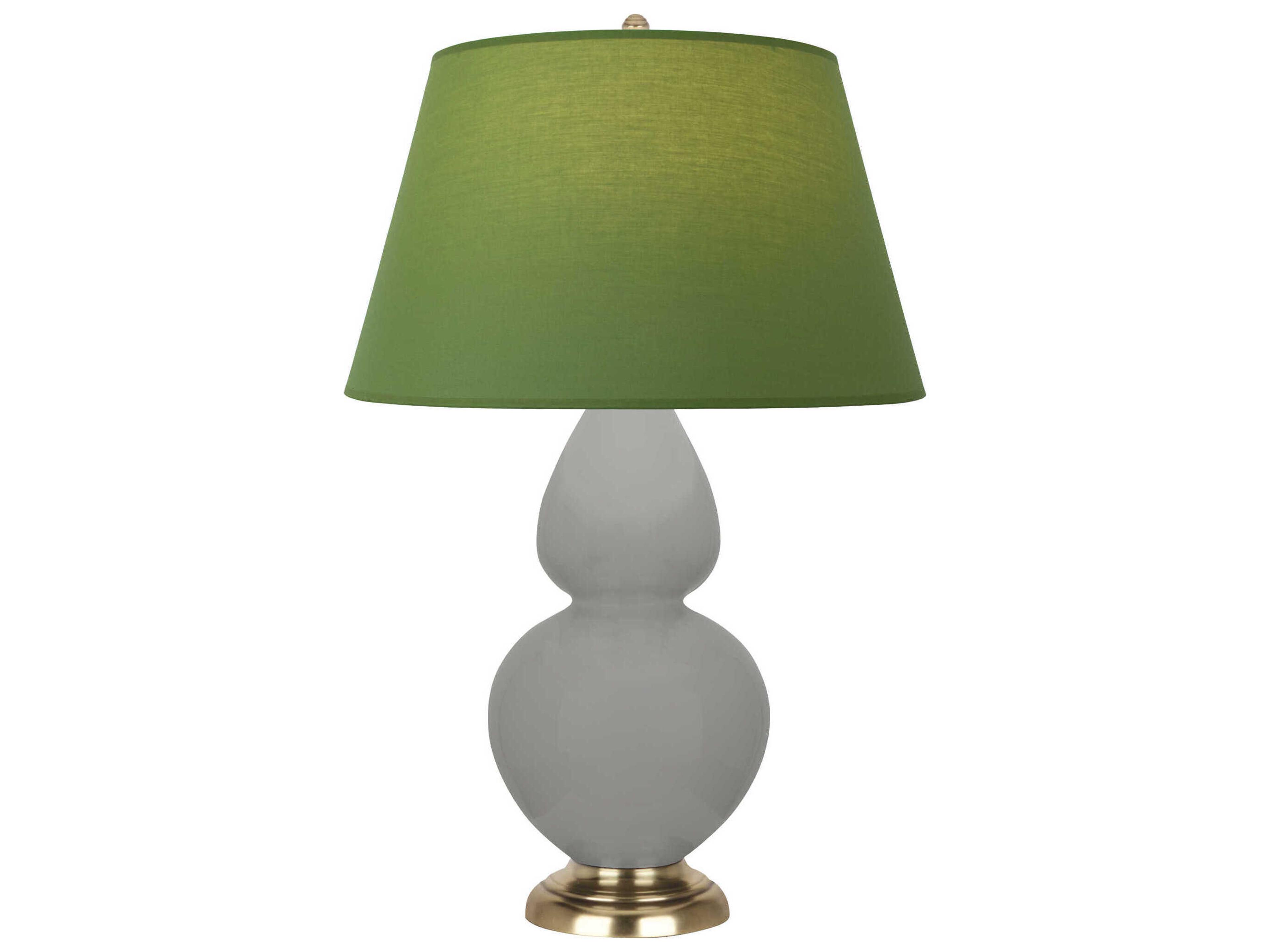 Robert Abbey Double Gourd Matte Smokey Taupe Glazed Gray Buffet Lamp