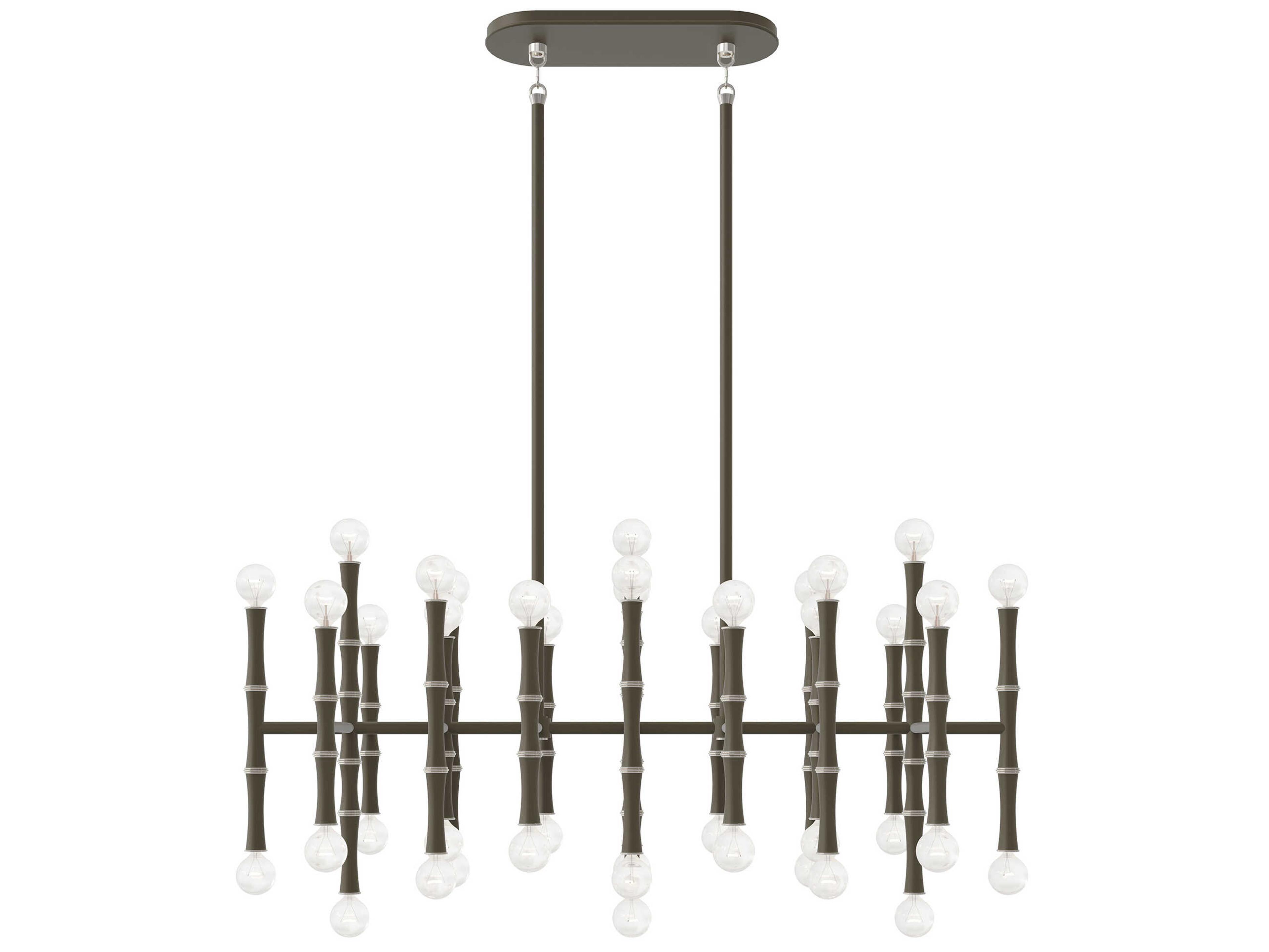 Robert Abbey Kane 42-Light Matte Smokey Taupe Brown Island Pendant